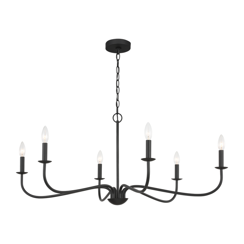 Abells Six Light Chandelier