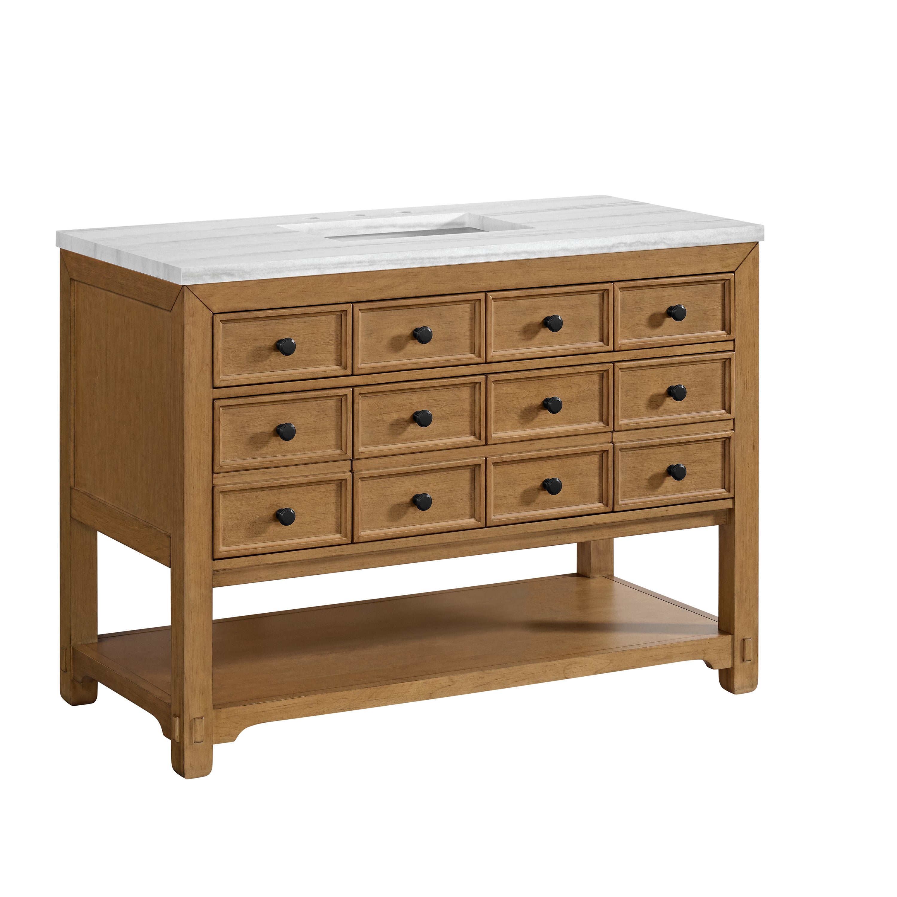 James Martin Malibu 48" Single Vanity in Amber Birch with 3cm Countertop