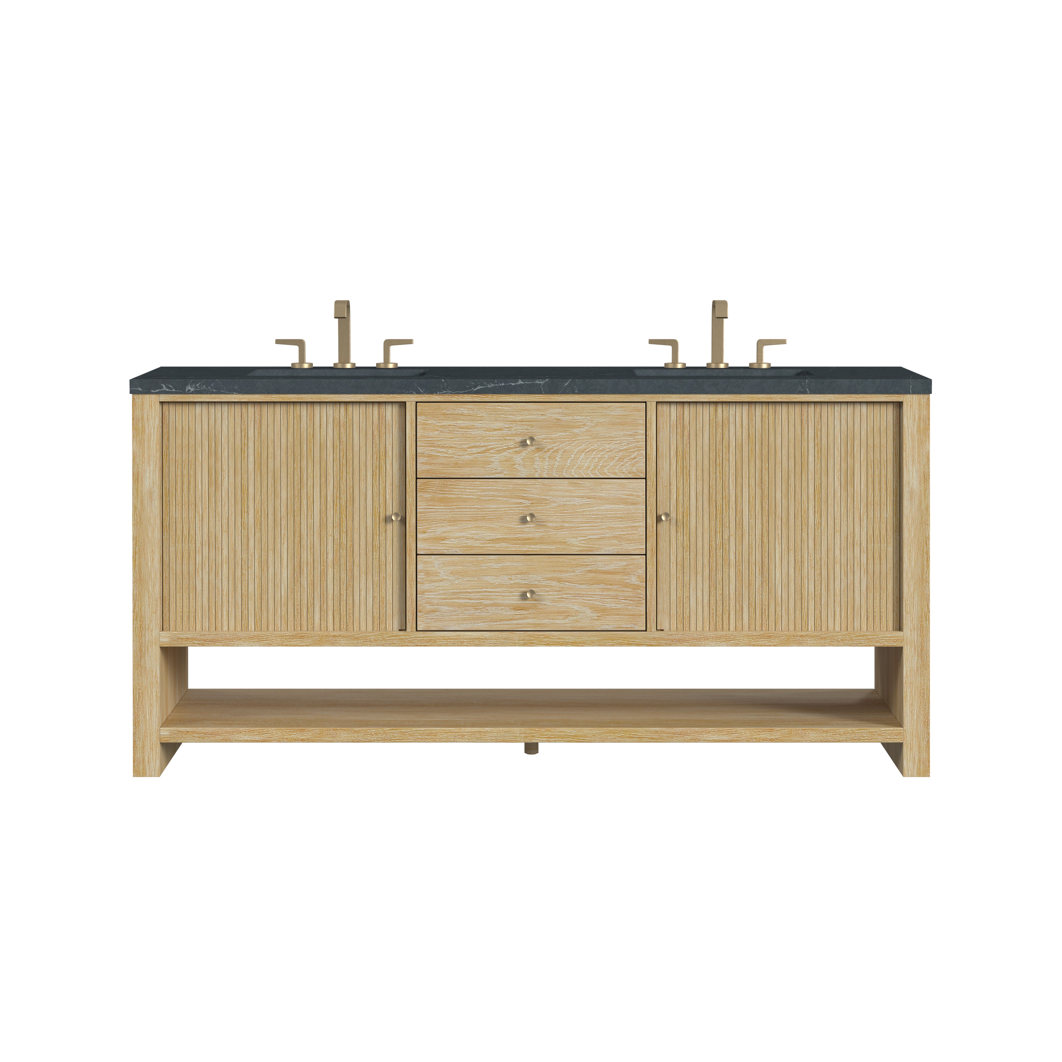 James Martin Marigot 72" Double Vanity in Sunwashed Oak with 3cm Countertop