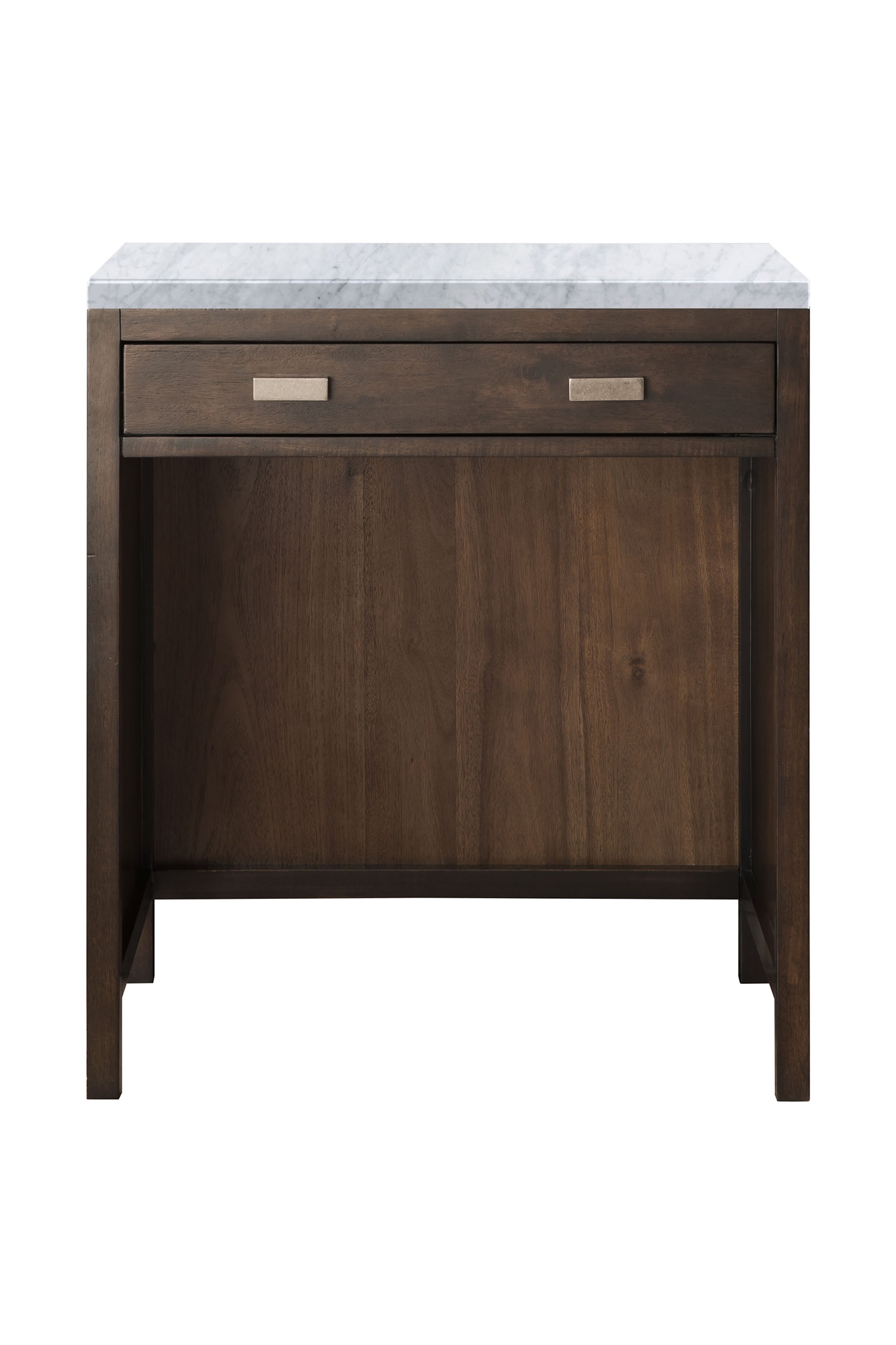 Addison 30" Countertop Unit, Mid-Century Acacia w/ 3 CM Carrara Marble Top - Addison