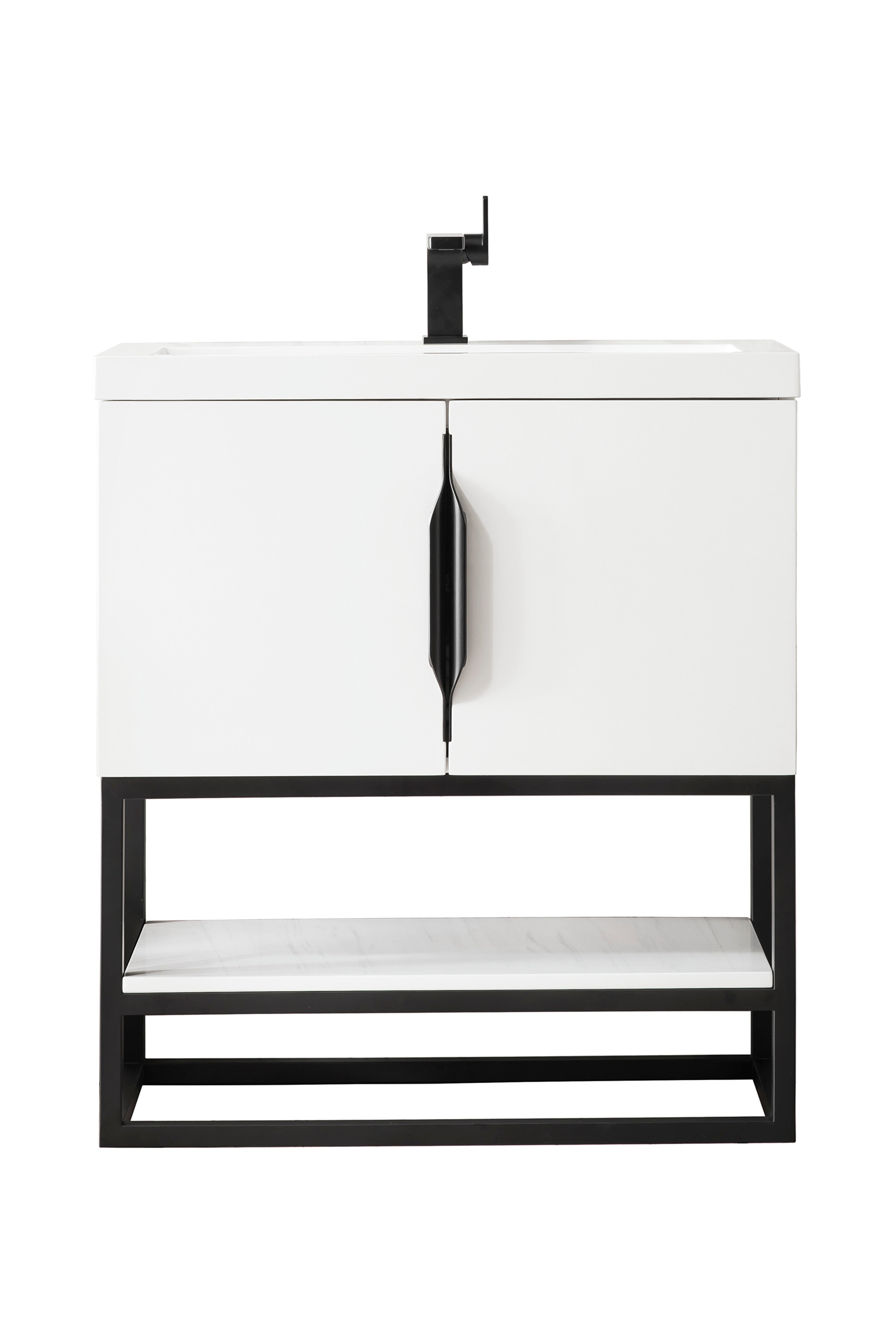 James Martin Columbia 31.5" Freestanding Single Vanity with Mineral Composite Stone Countertop