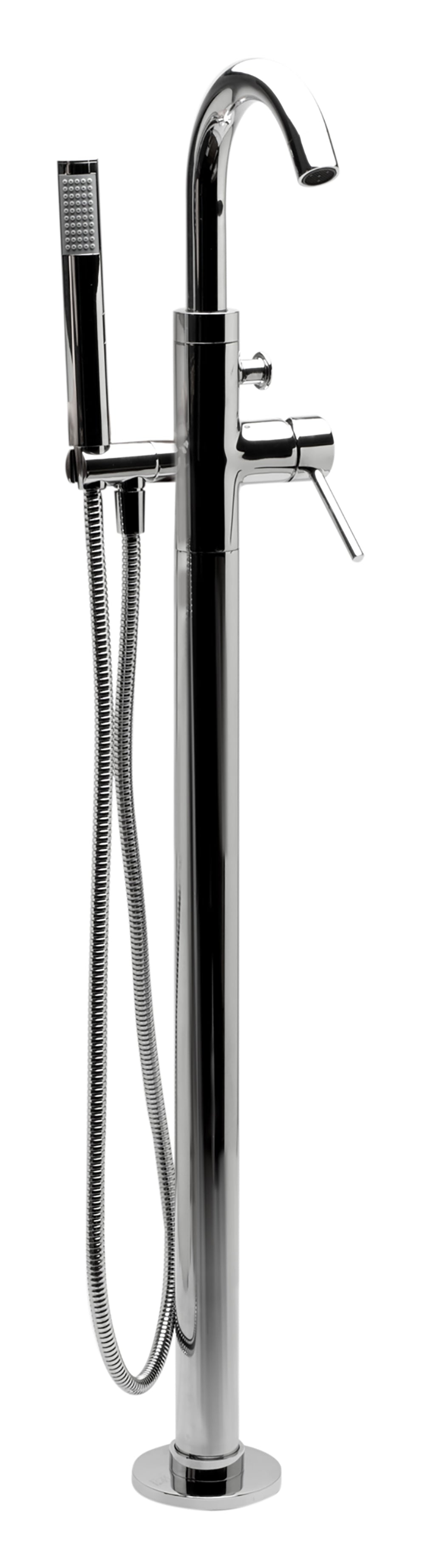 ALFI brand AB2534 Single Lever Floor Mounted Tub Filler Mixer w Hand Held Shower Head