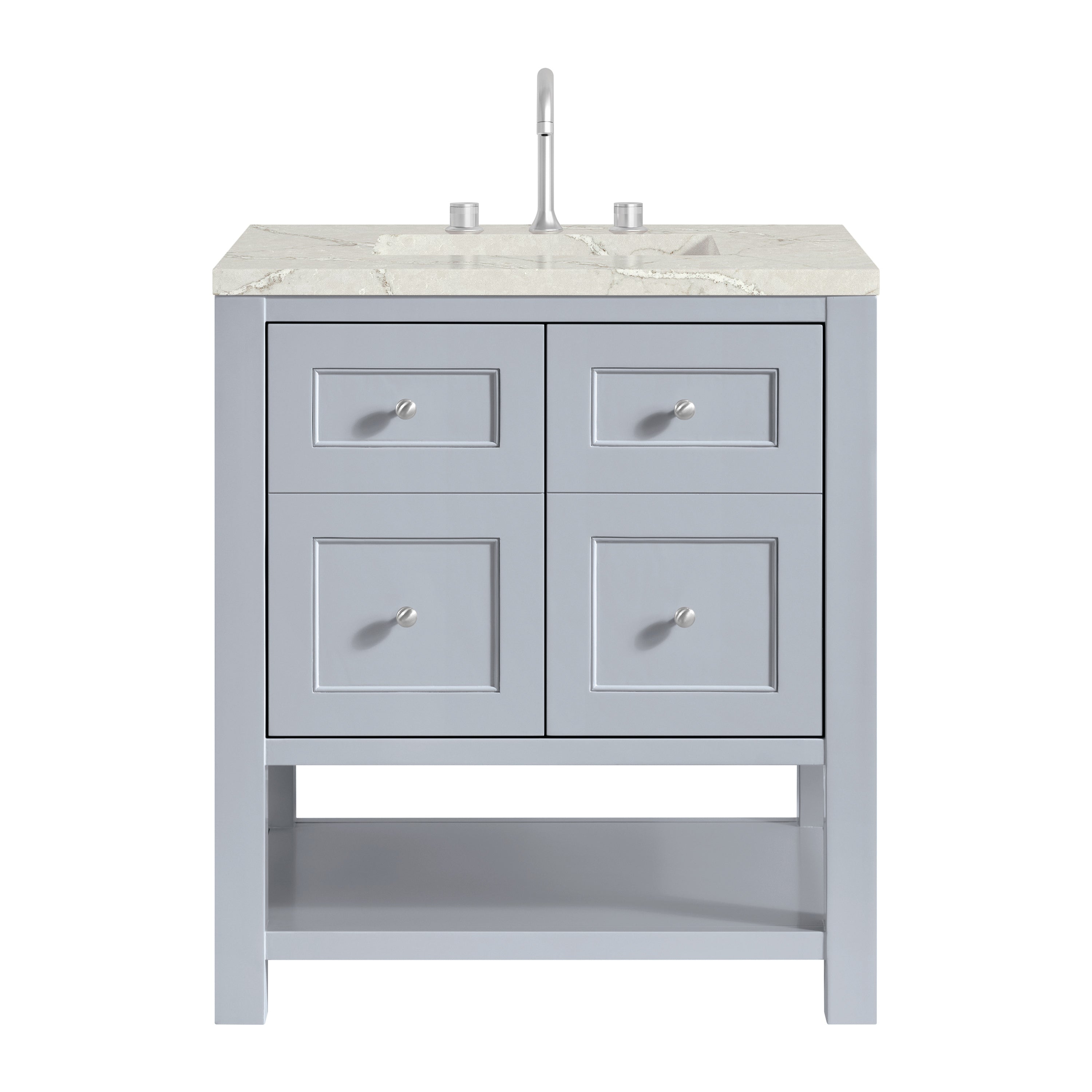 James Martin Breckenridge 30" Single in Serenity Blue with 3cm Countertop