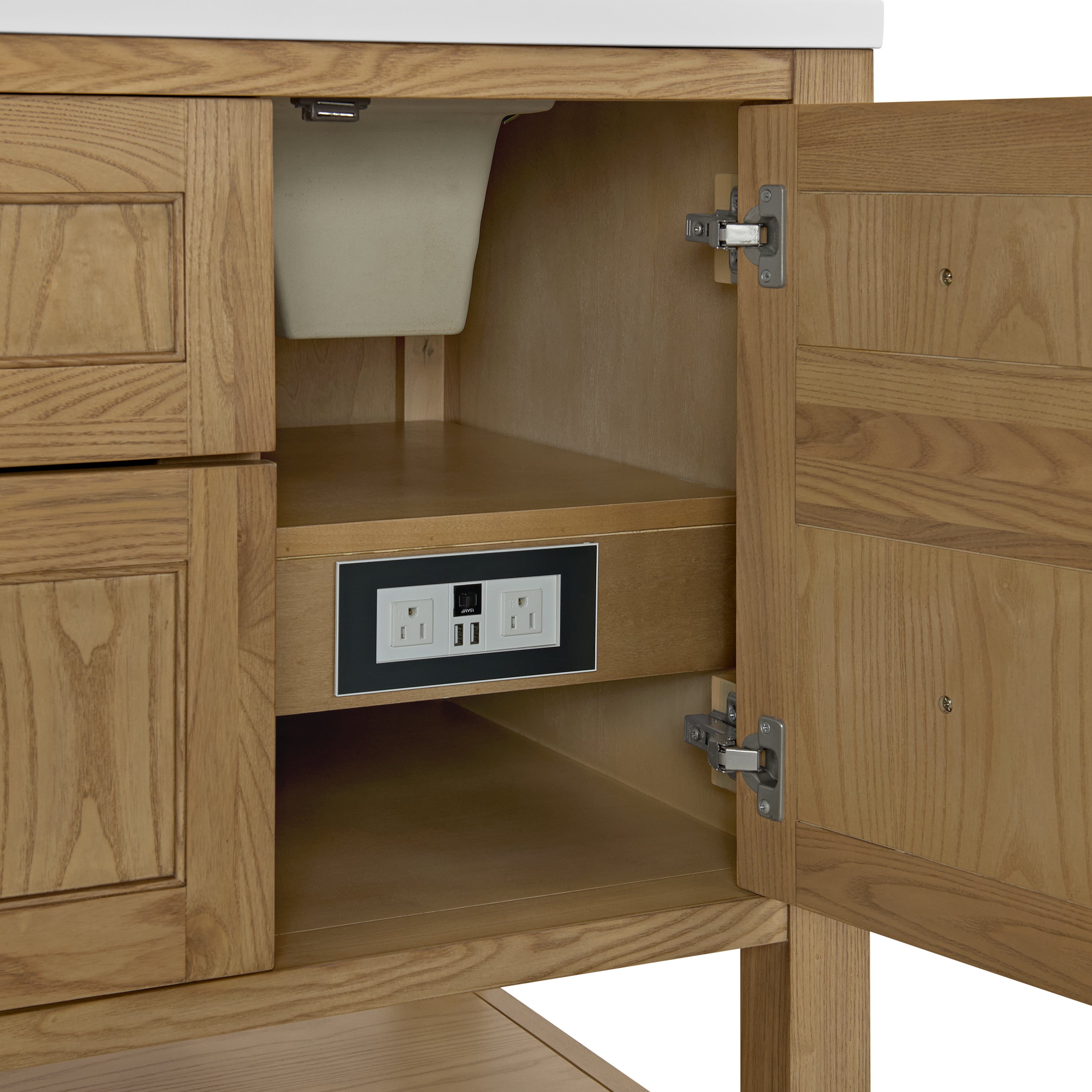 James Martin Breckenridge 60" Double Vanity in Light Natural Oak with 3cm Countertop