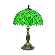 Green Leaf Tiny Tiffany Lamp | Glass Tabletop