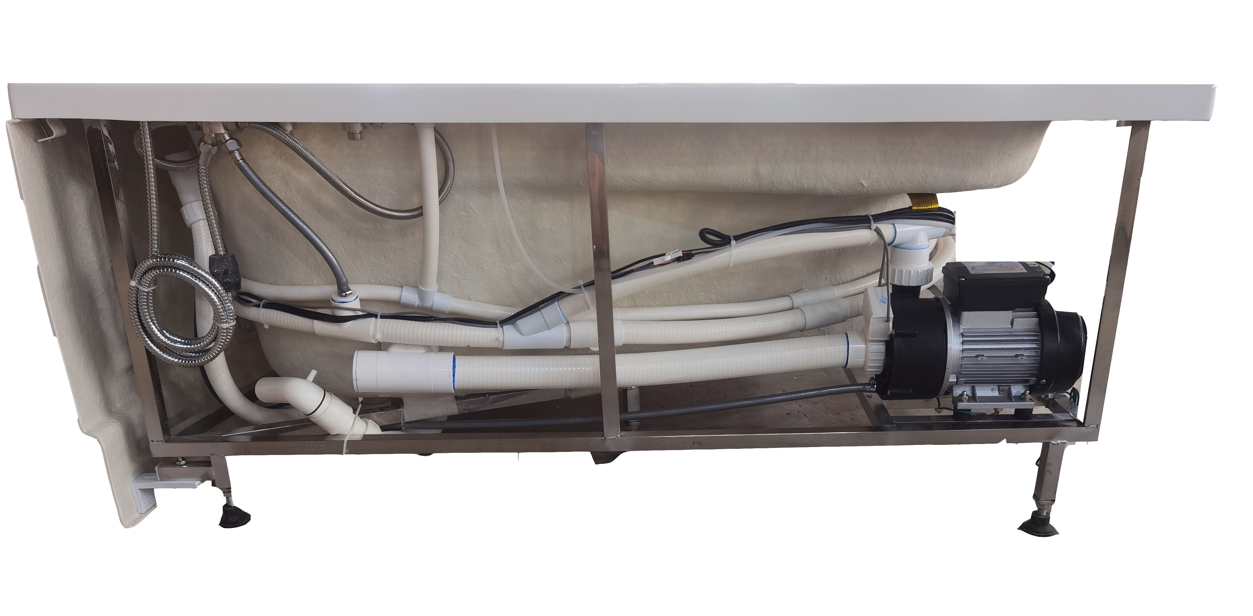 EAGO AM161-R  5' Single Person Corner White Acrylic Whirlpool Bath Tub - Drain on Right