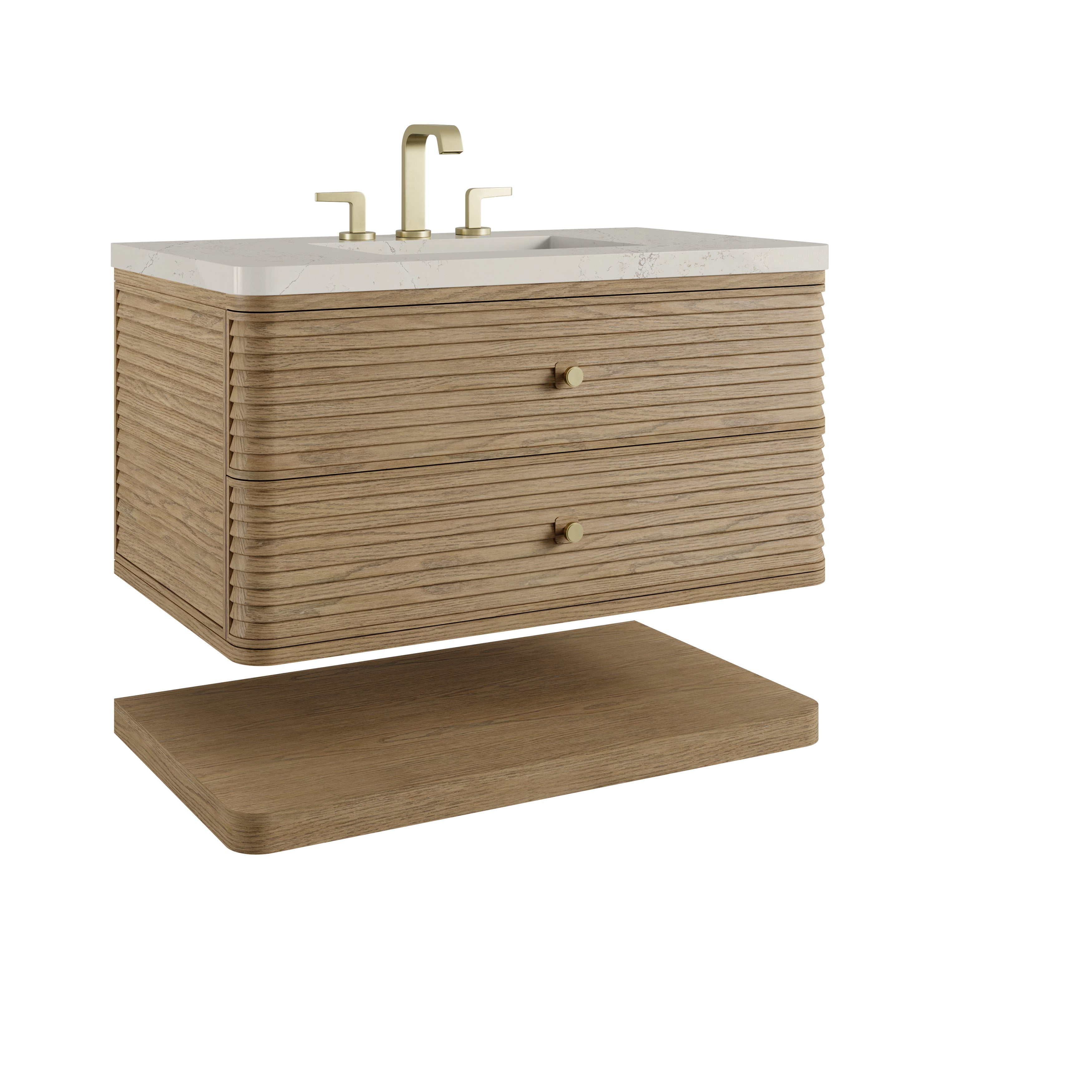 James Martin Allamari 36" Single Vanity in Dune Mist with 3cm Countertop