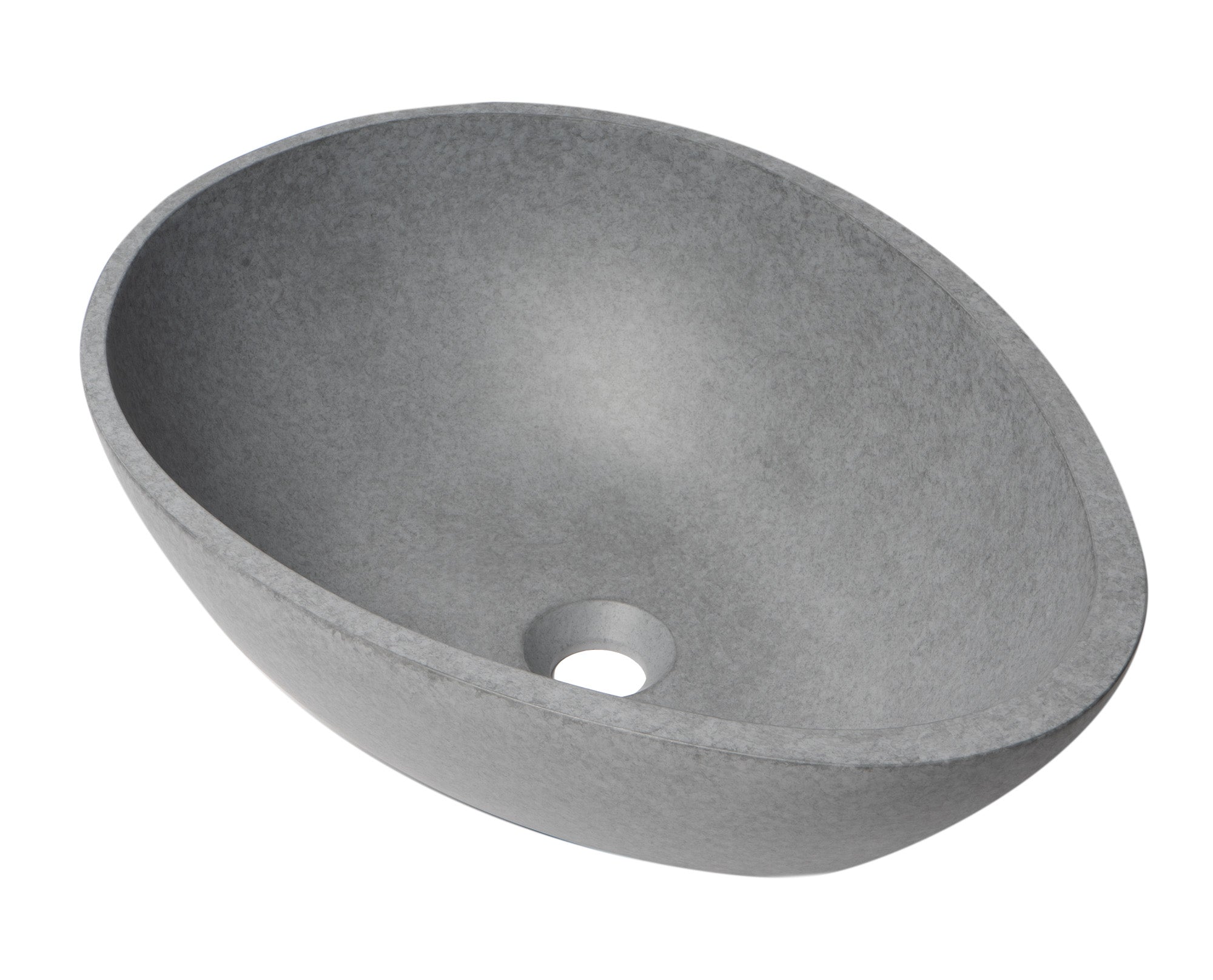 ALFI brand  ABCO21O 21" Solid Concrete Tear Drop Above Mount Vessel Sink