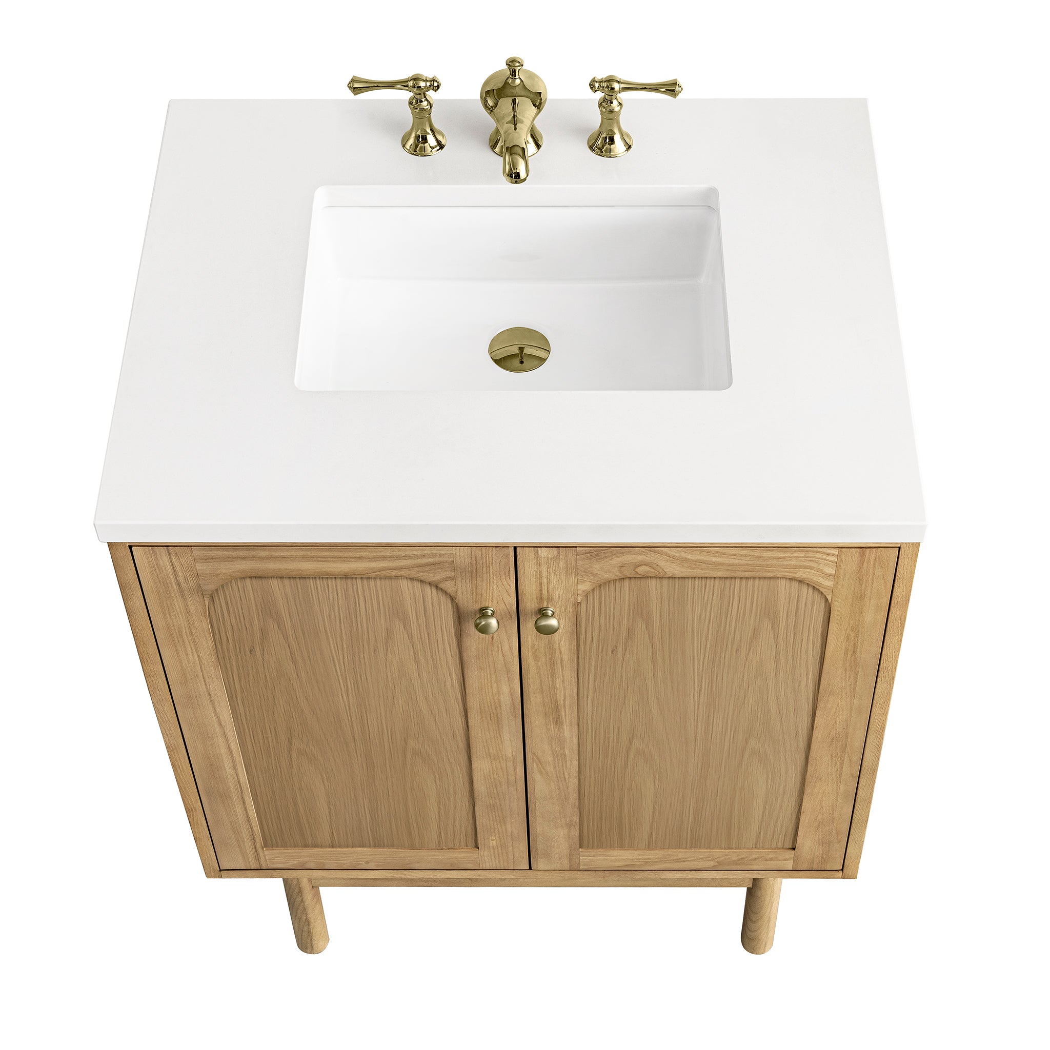 James Martin Laurent 30" Single Vanity in Light Natural Oak with 3cm Countertop