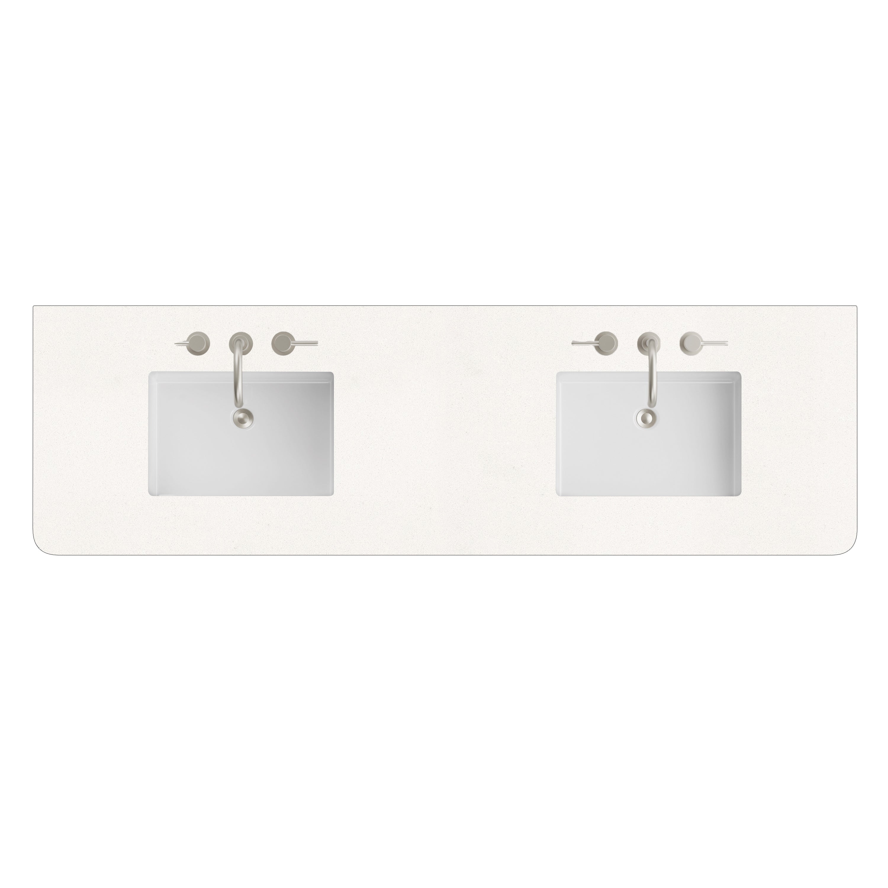 James Martin 72" Double Radius Cut Top with Sink, Widespread 3cm