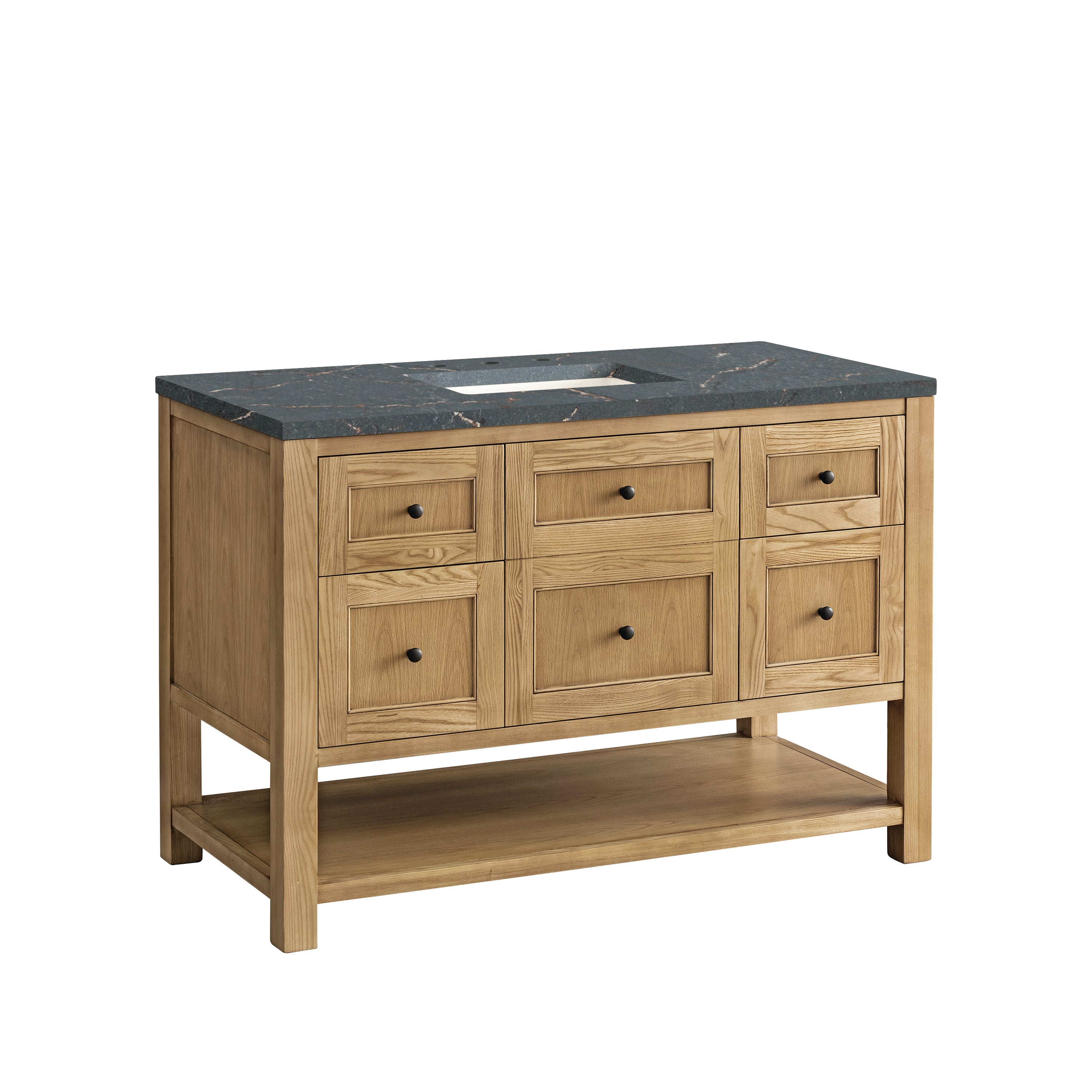 James Martin Breckenridge 48" Single Vanity in Light Natural Oak with 3cm Countertop and FreePower Wireless Charger