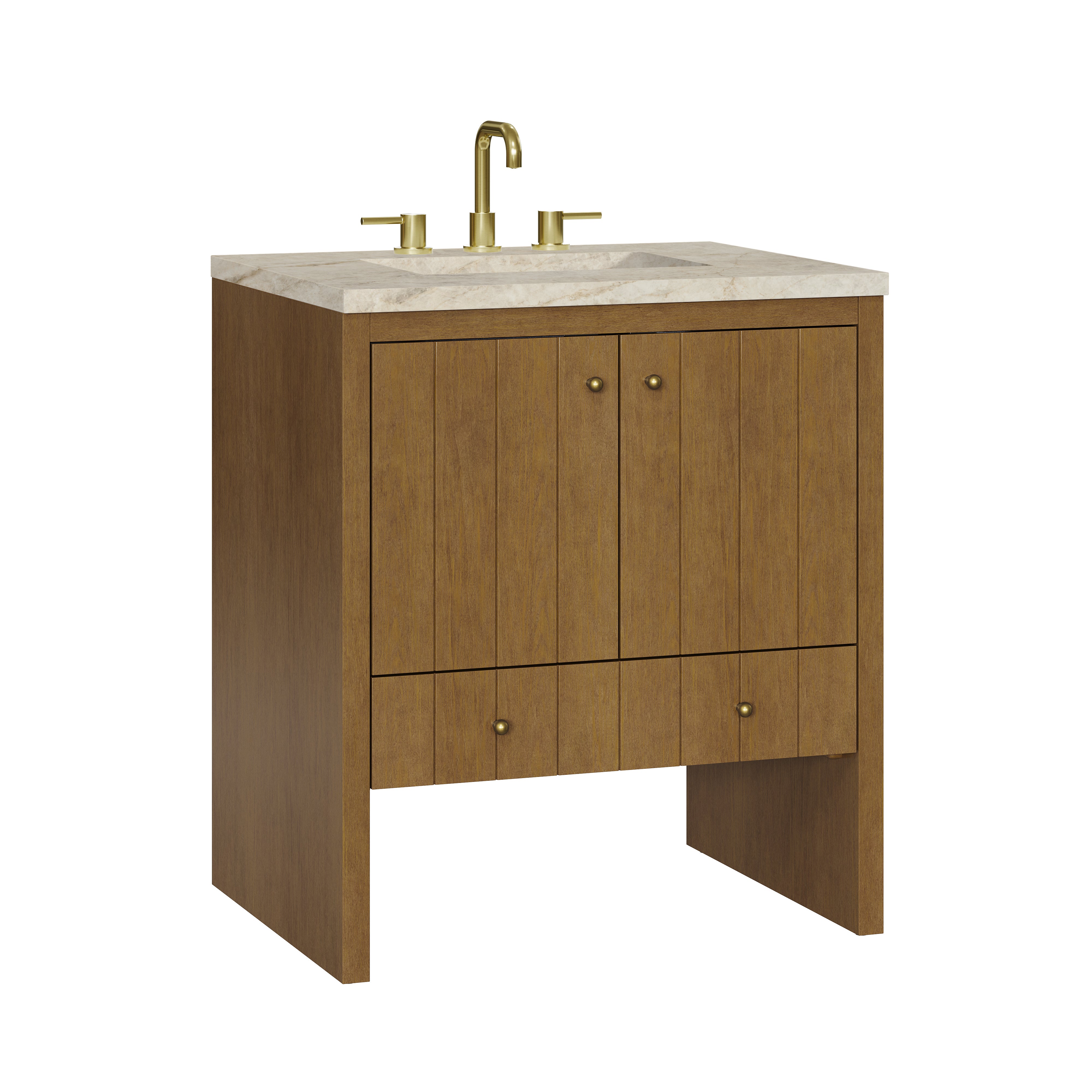 James Martin Hudson 30" Single Vanity in Honey Oak with 3cm Countertop