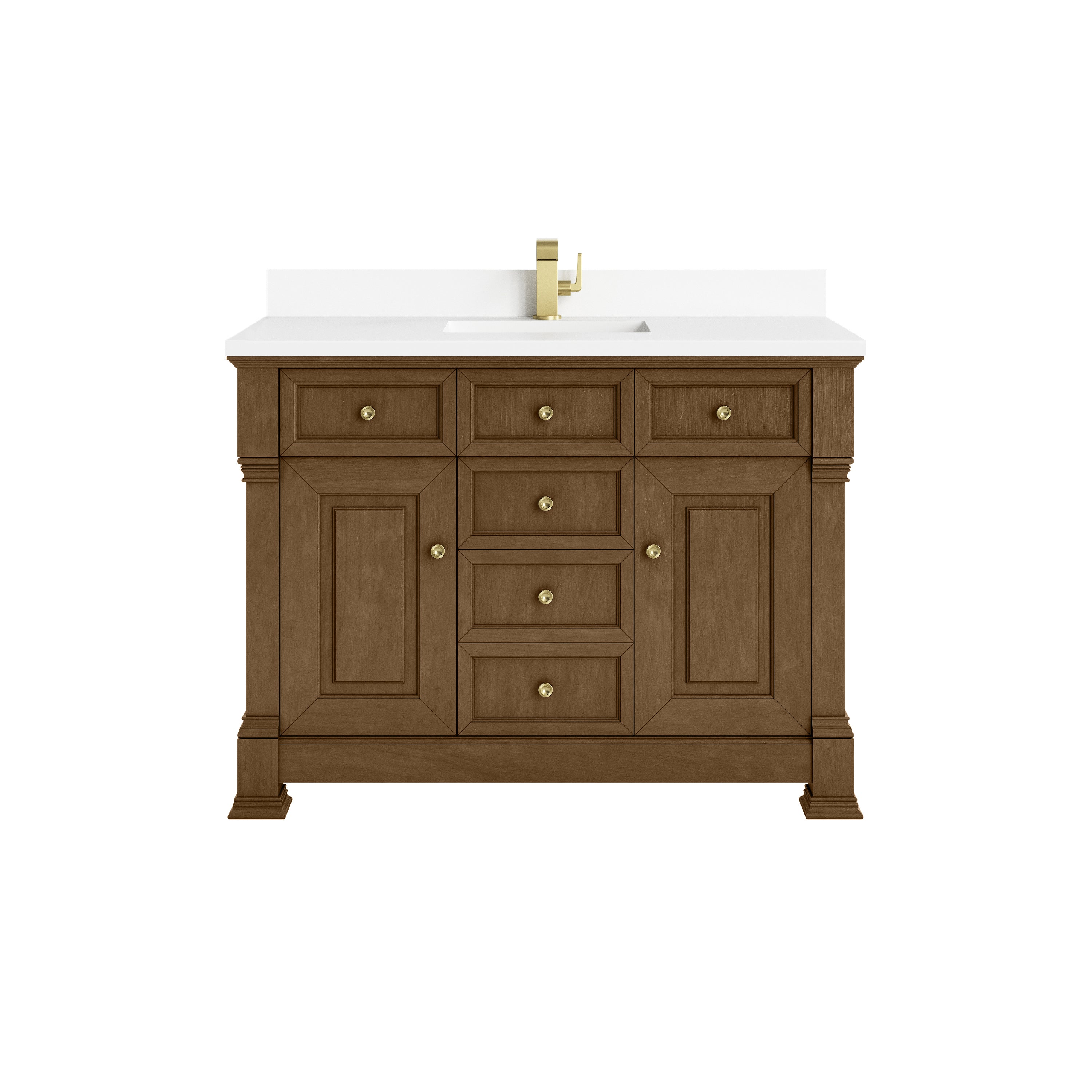James Martin Brookfield 48" Single Vanity in Honey Oak with 3cm Countertop