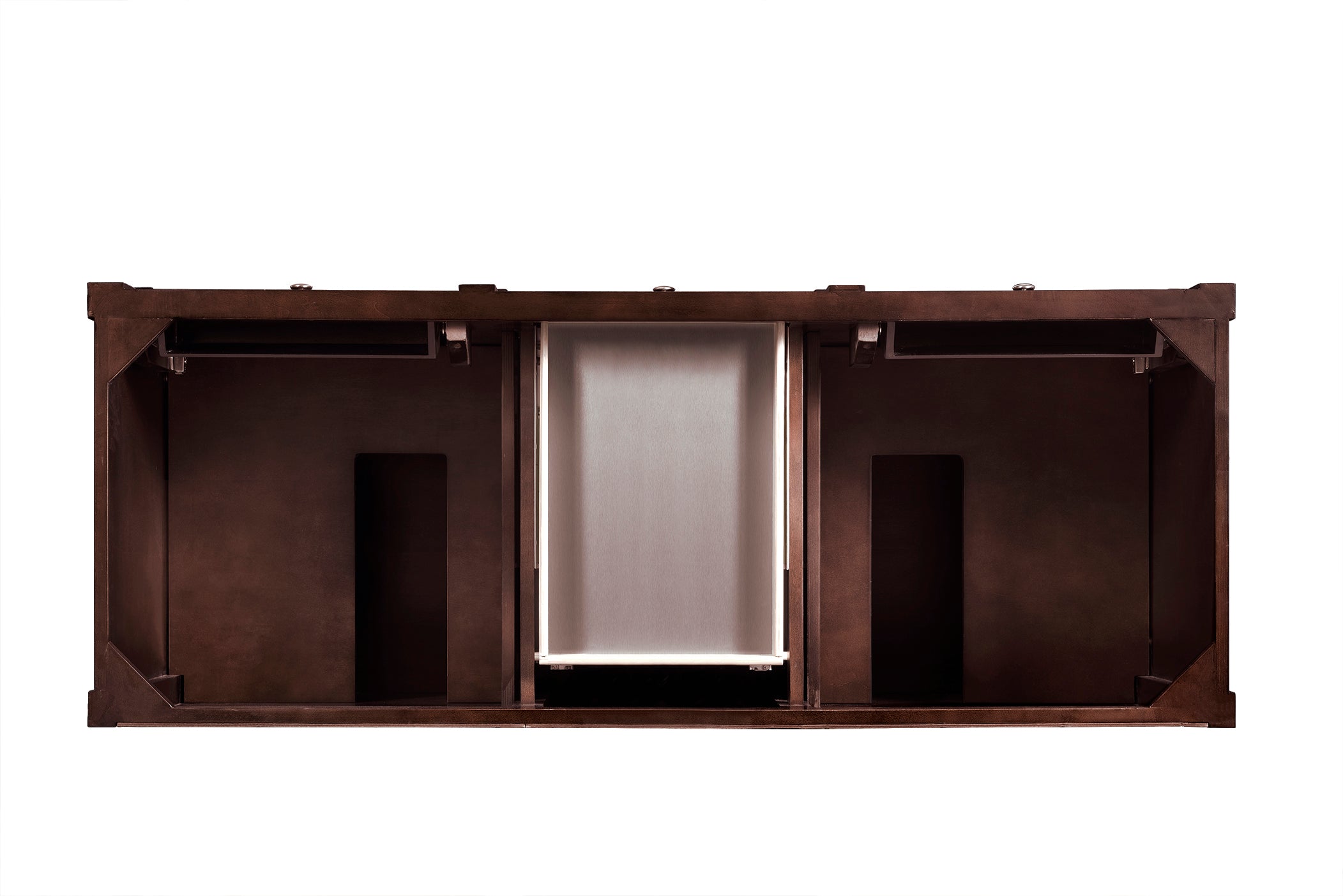James Martin Brittany 60" Double Vanity in Burnished Mahogany with 3cm Countertop and FreePower Wireless Charger