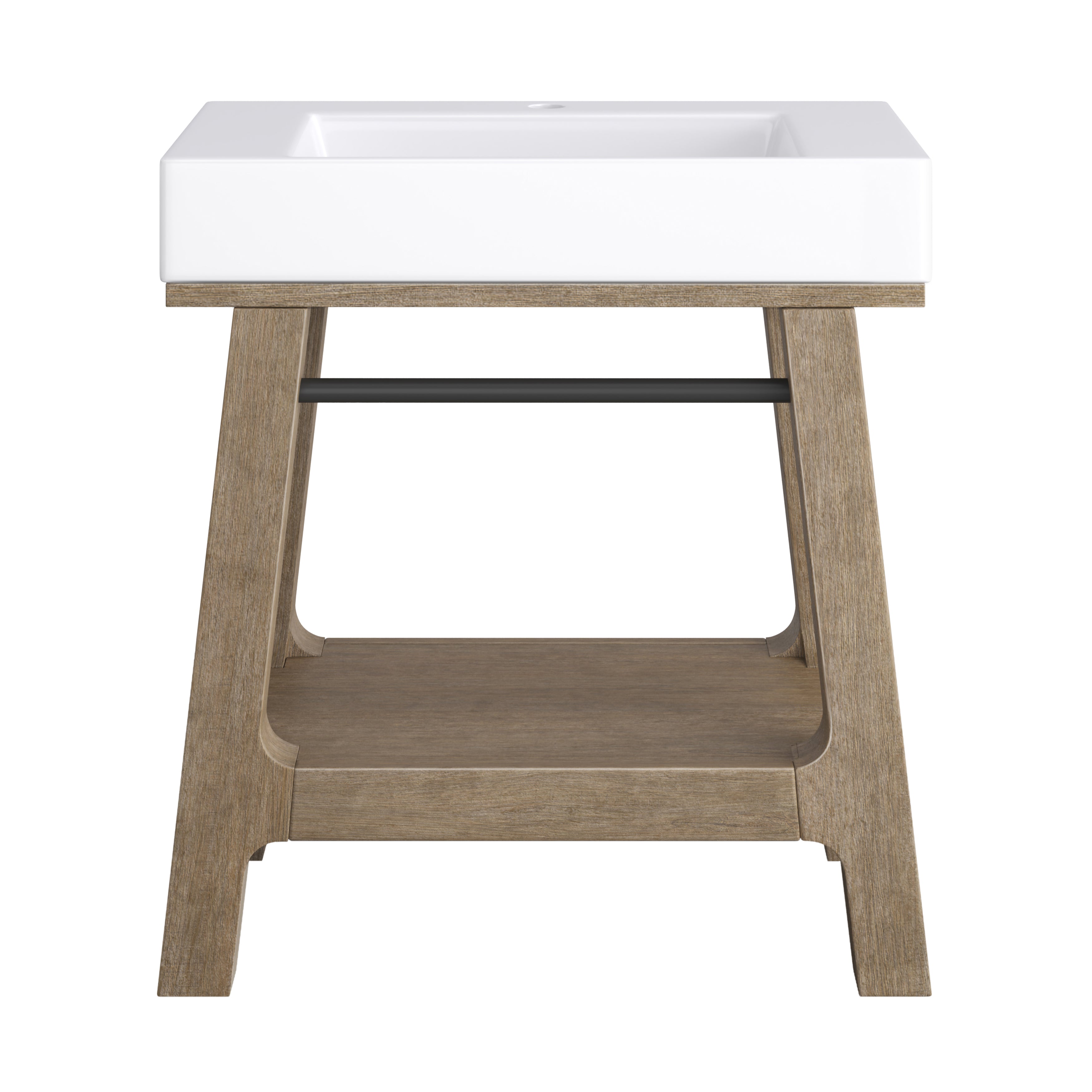 James Martin Auburn 31.5" Single Weathered Timber Sink Console