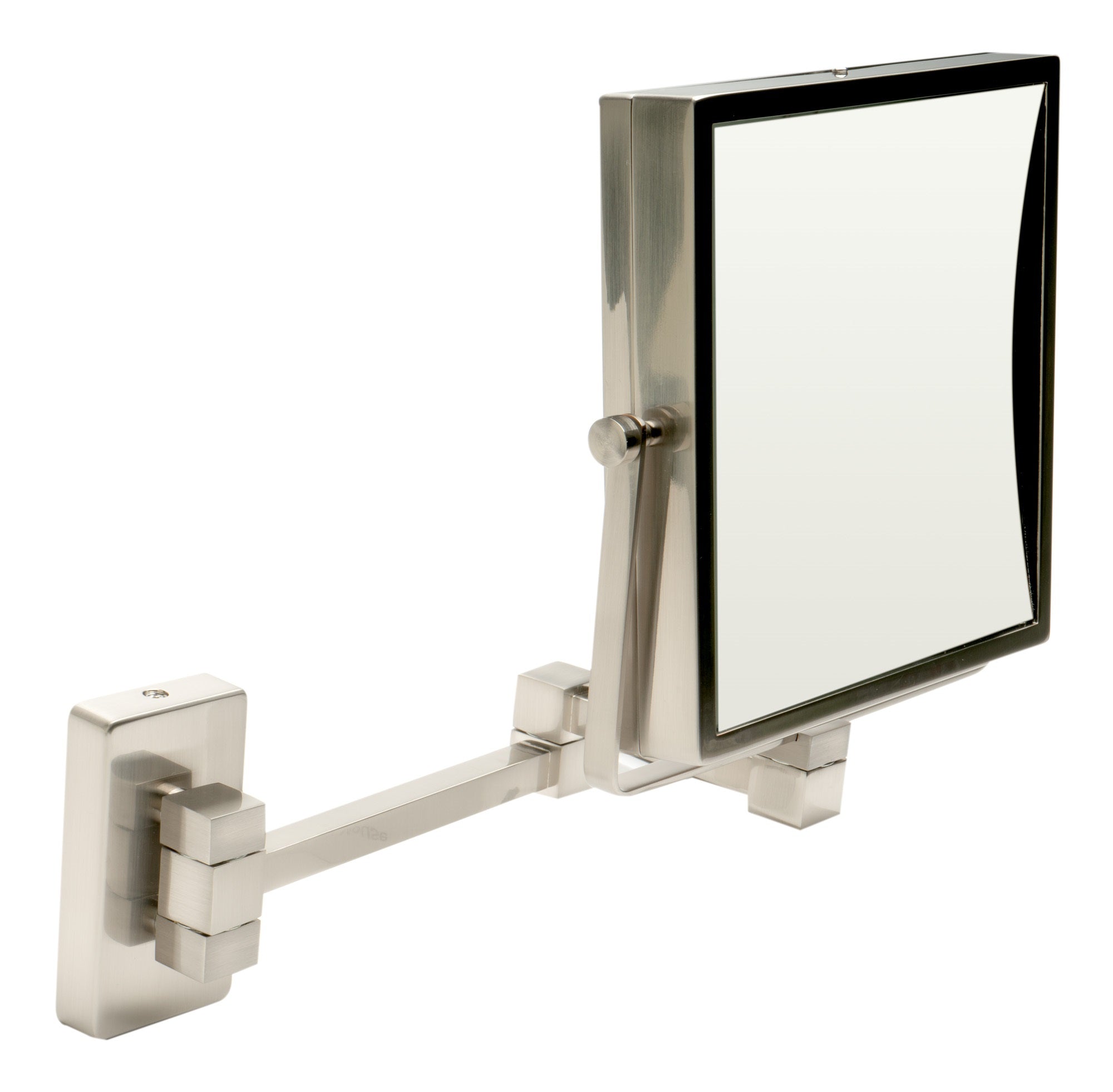 ALFI brand ABM8WS 8"  Square Wall Mounted 5x Magnify Cosmetic Mirror