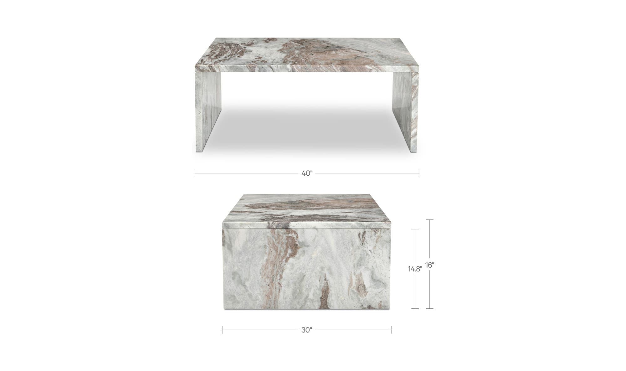 Moes Rosa Coffee Table Torrento Marble GZ-1189