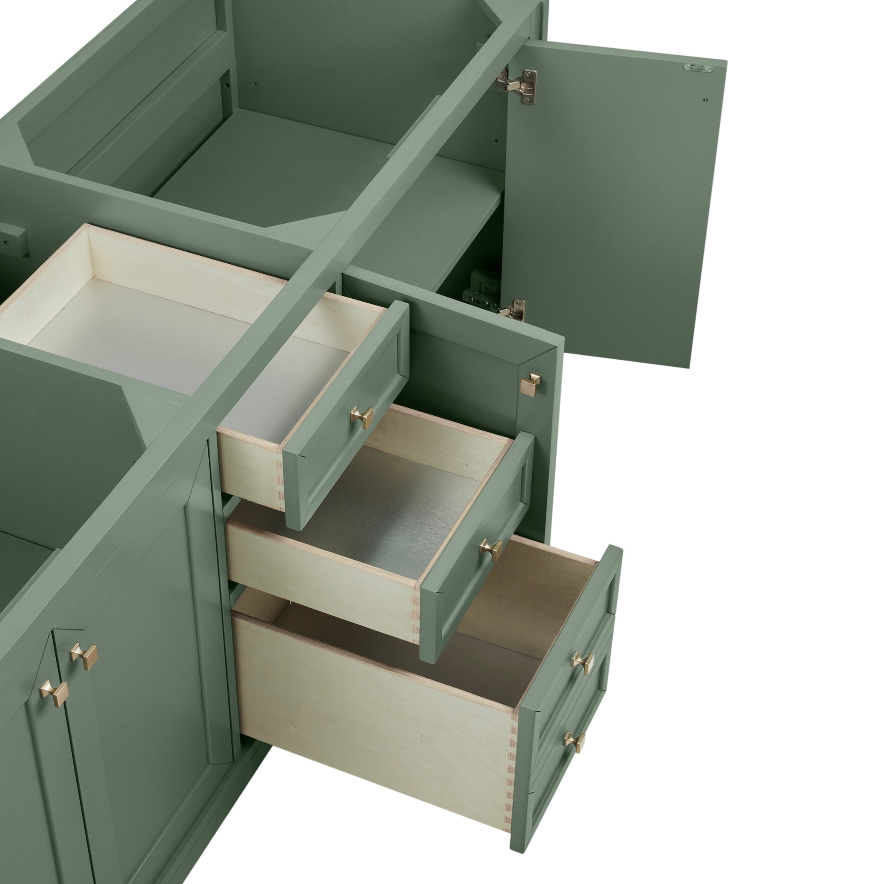 James Martin Chicago 72" Double Vanity in Smokey Celadon with 3cm Countertop and FreePower Wireless Charger