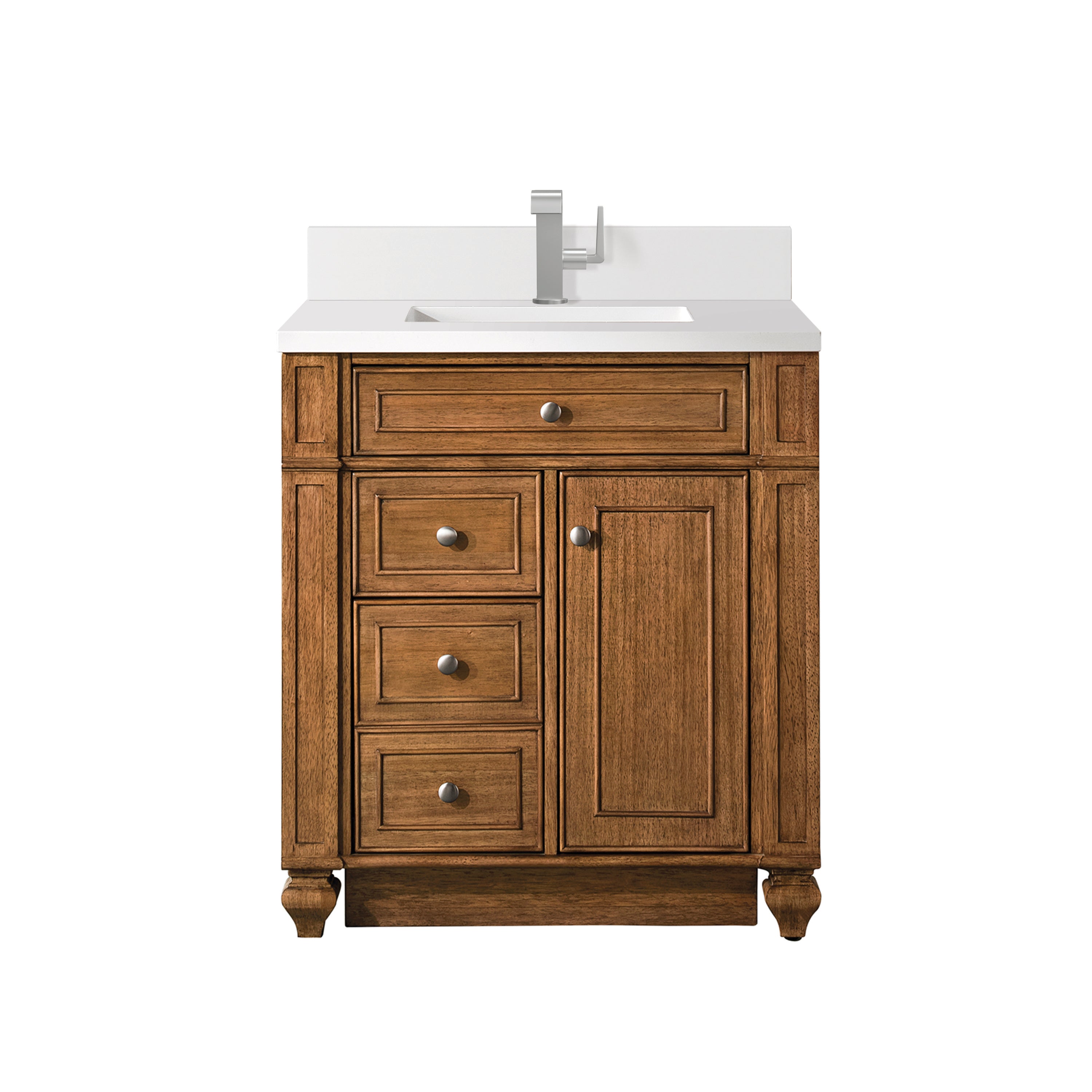 James Martin Bristol 30" Single Vanity in Saddle Brown with 3cm Countertop