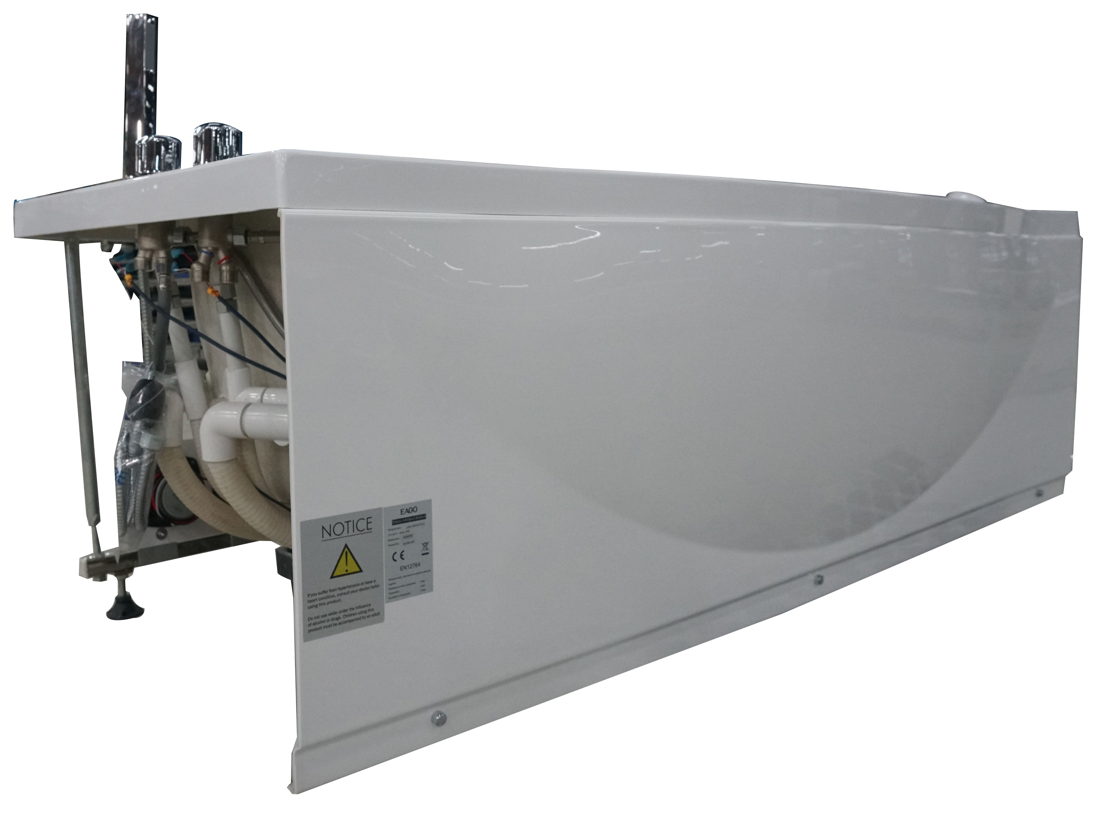 EAGO AM189ETL-L 6′ Acrylic Whirlpool Bathtub with Waterfall & Fixtures