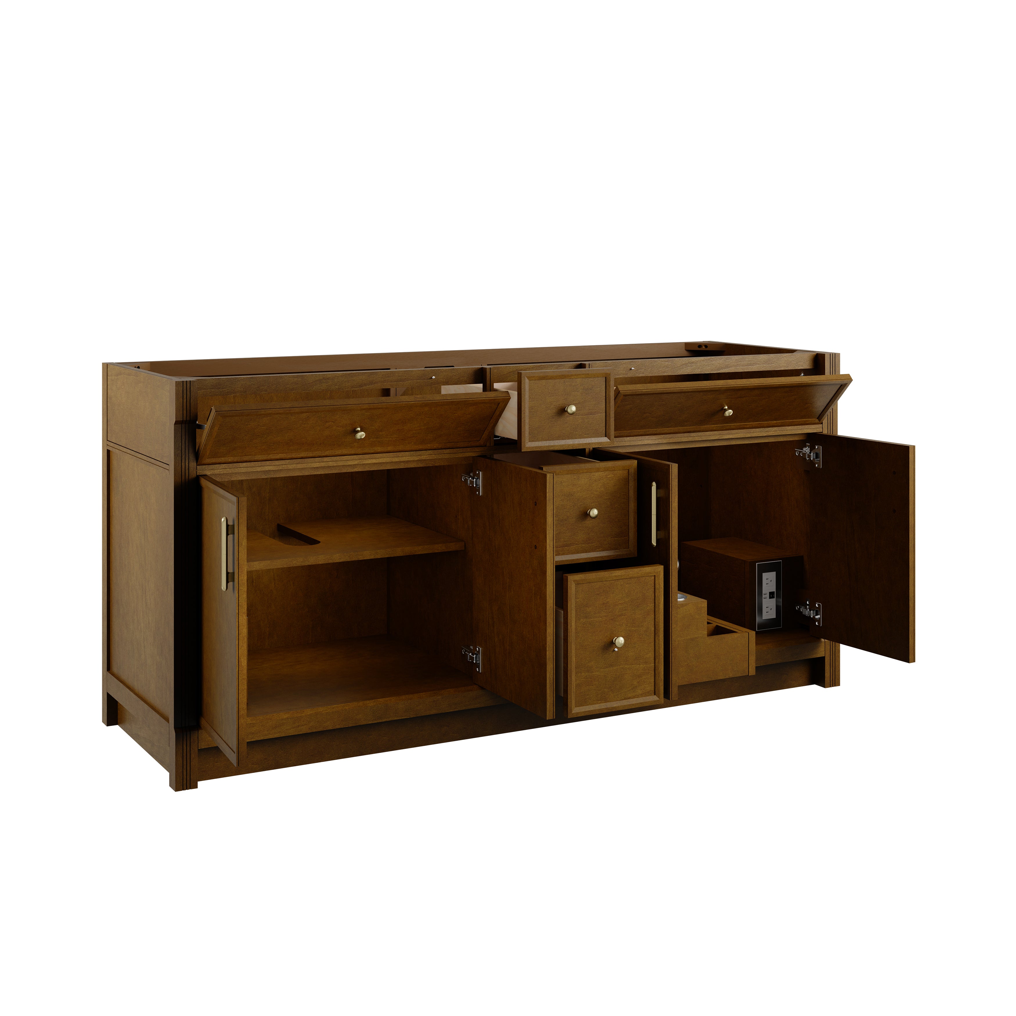 James Martin Bellshire 72" Double Vanity in Honey Oak with 3cm Countertop