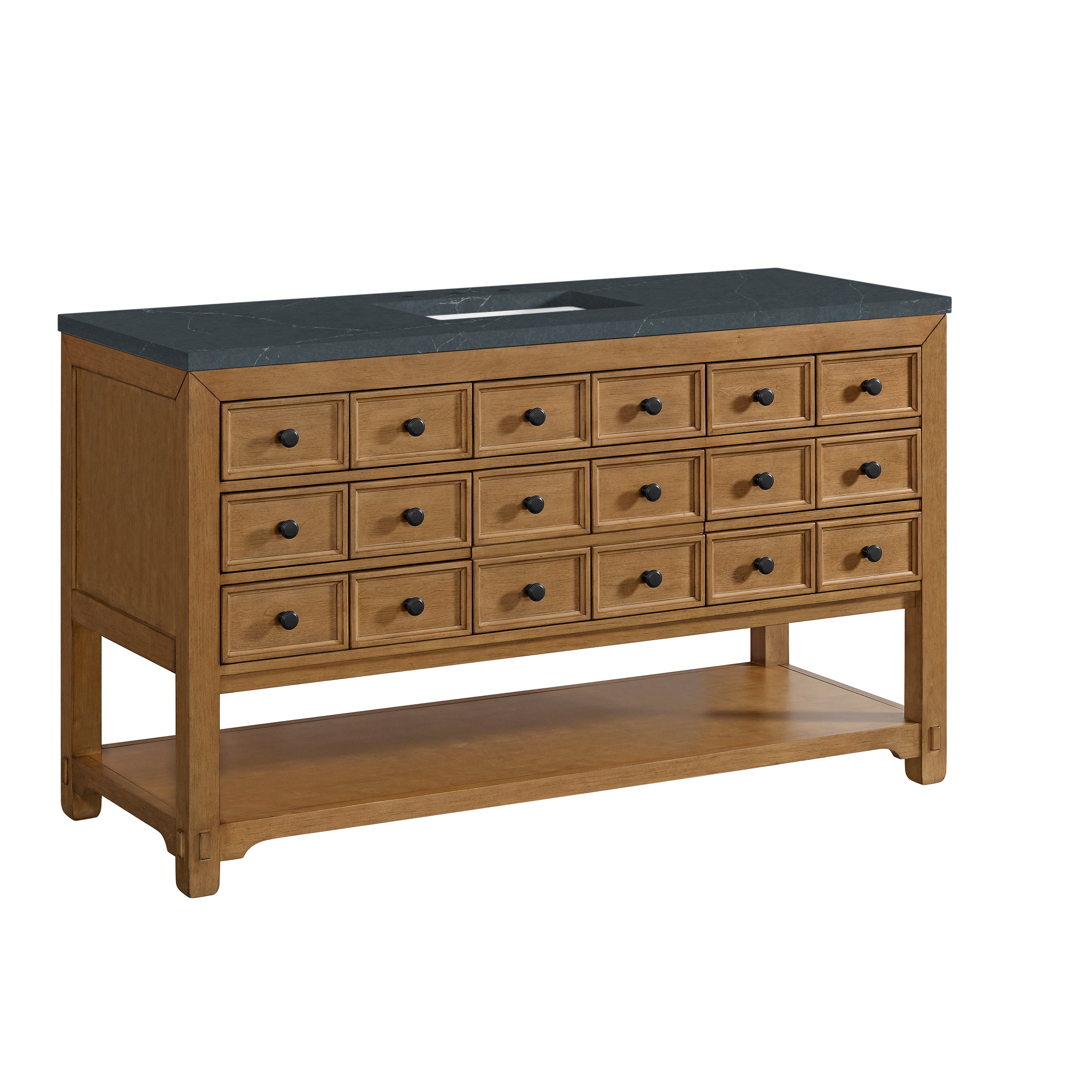 James Martin Malibu 60" Single Vanity in Amber Birch with 3cm Countertop