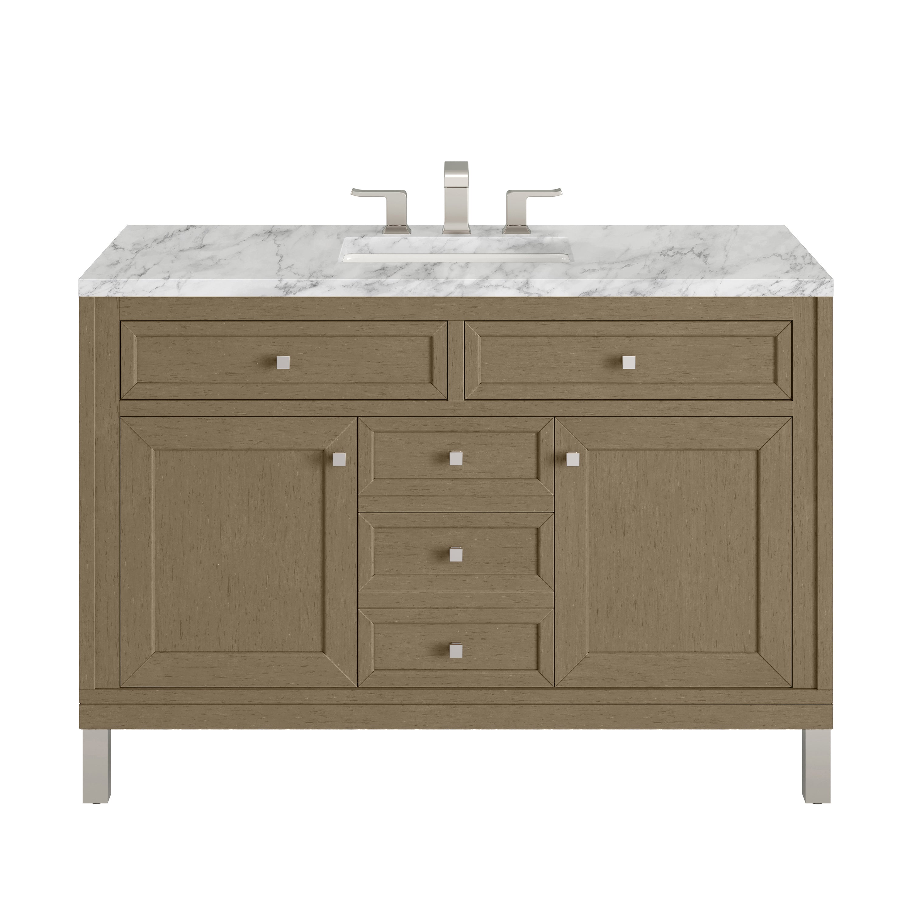 James Martin Chicago 48" Single Vanity in Walnut Whisper with 3cm Countertop