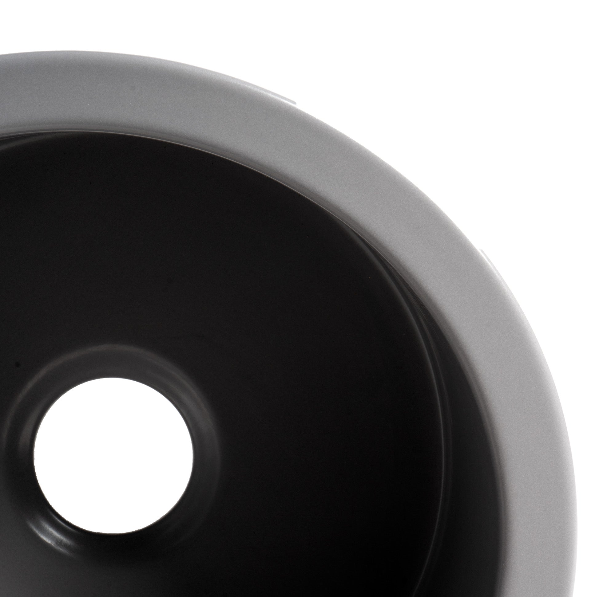 ALFI brand ABF1818R Round 18" x 18" Undermount / Drop In Fireclay Prep Sink