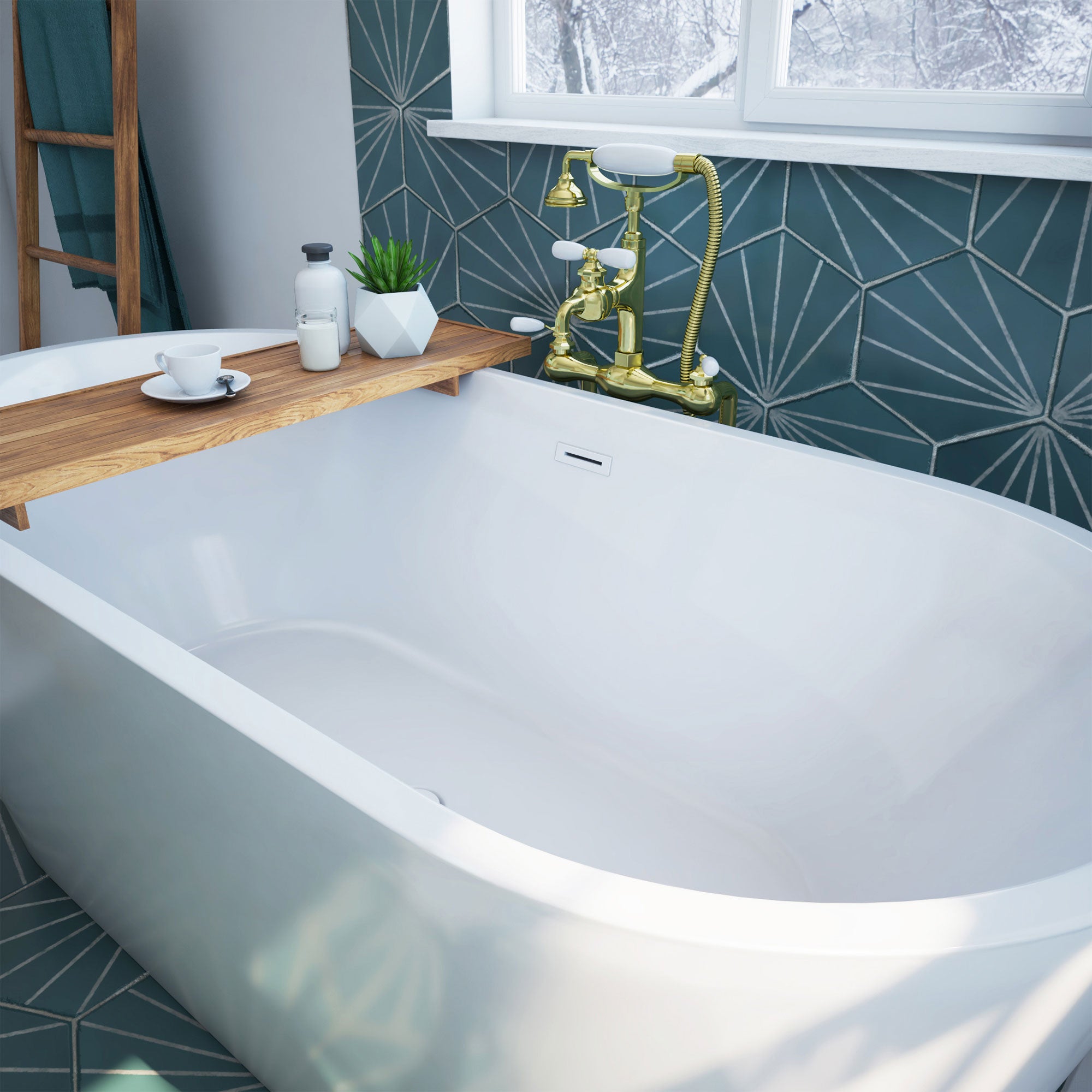 DreamLine Havana 67 in. L x 23 in. H Bathtub