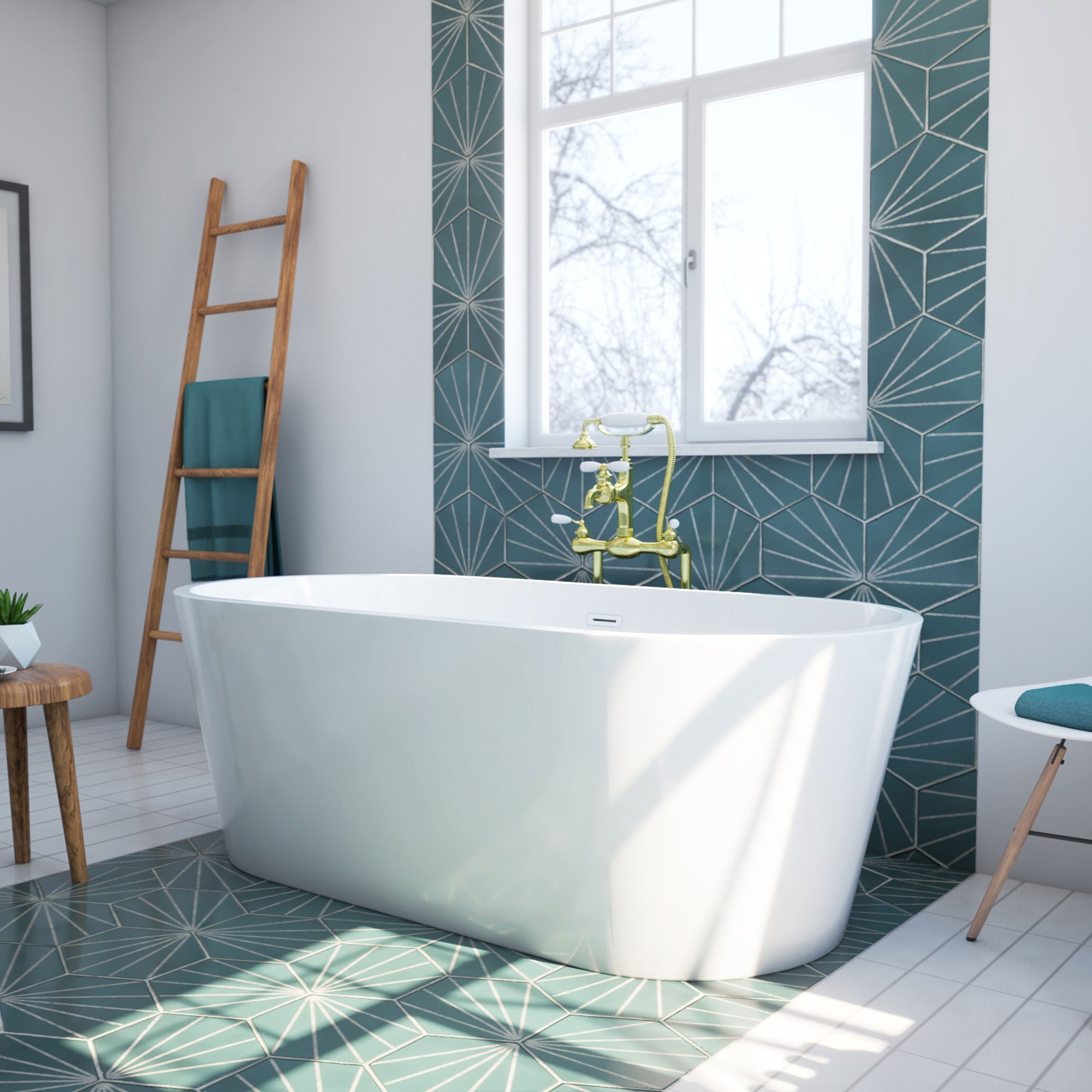 DreamLine Havana 67 in. L x 23 in. H Bathtub