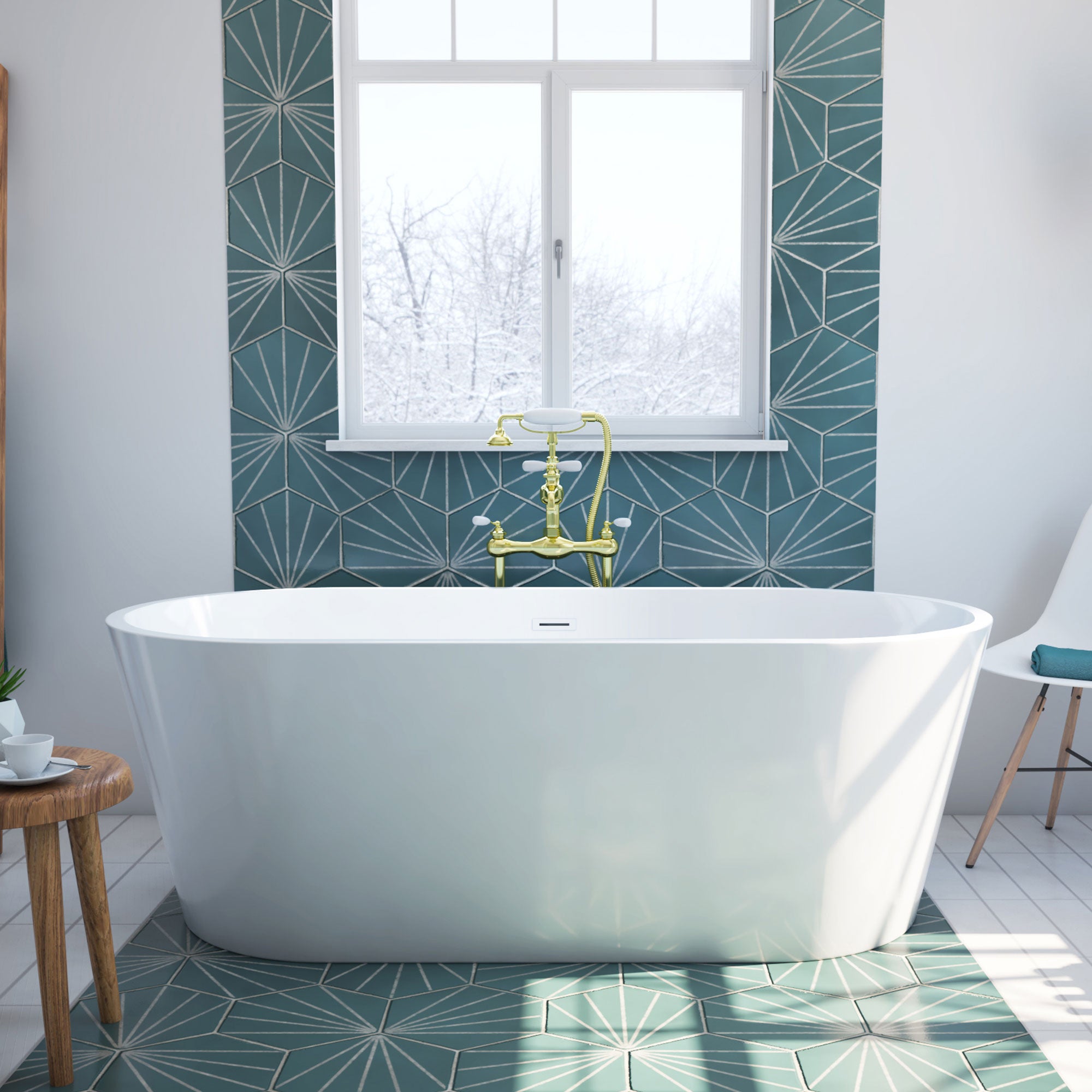 DreamLine Havana 67 in. L x 23 in. H Bathtub