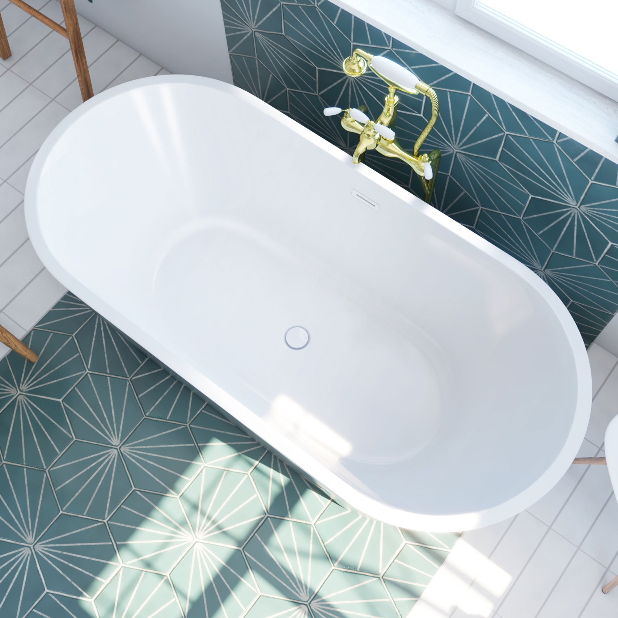 DreamLine Havana 67 in. L x 23 in. H Bathtub