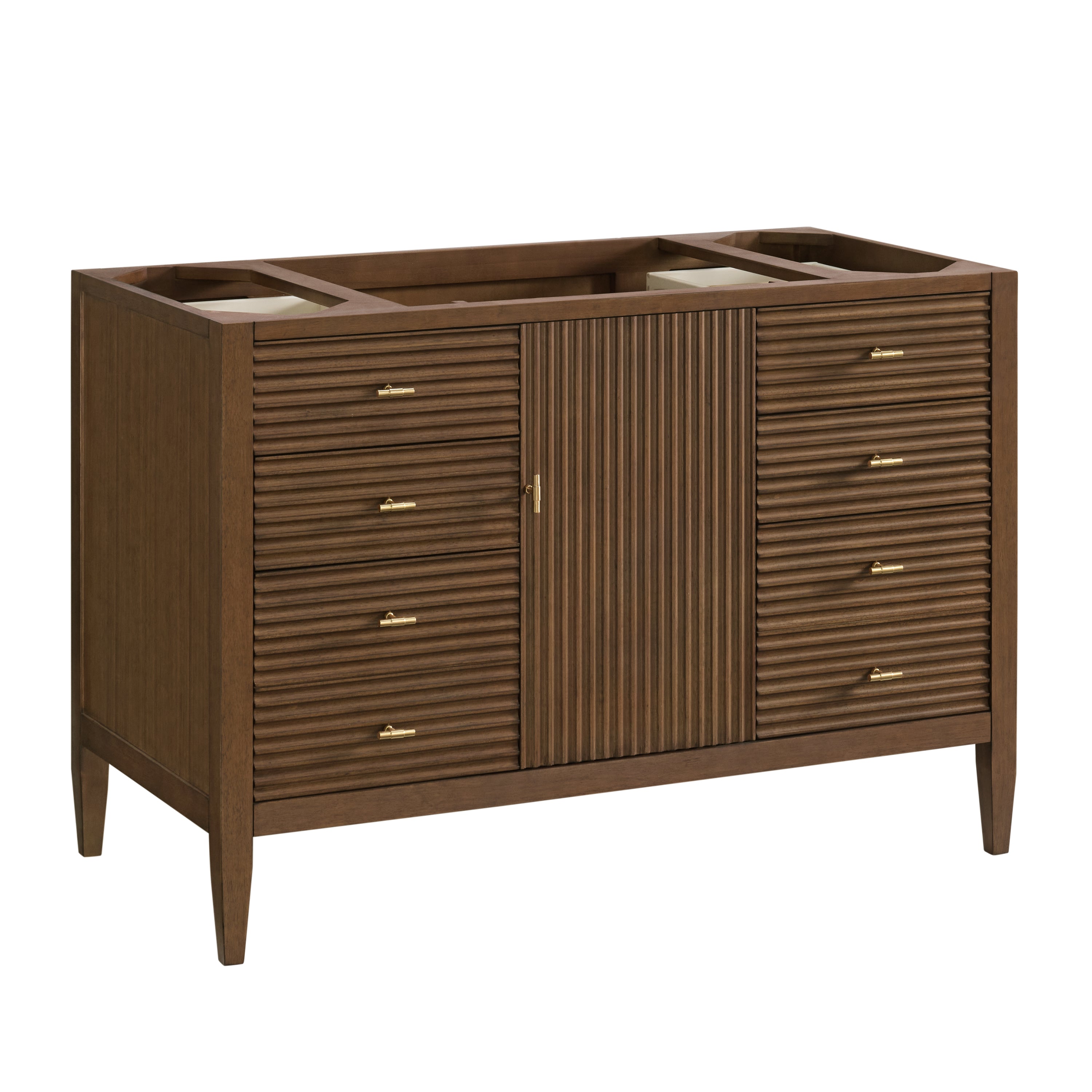 James Martin Myrrin 48" Single Vanity in Mid Century Walnut with 3cm Countertop