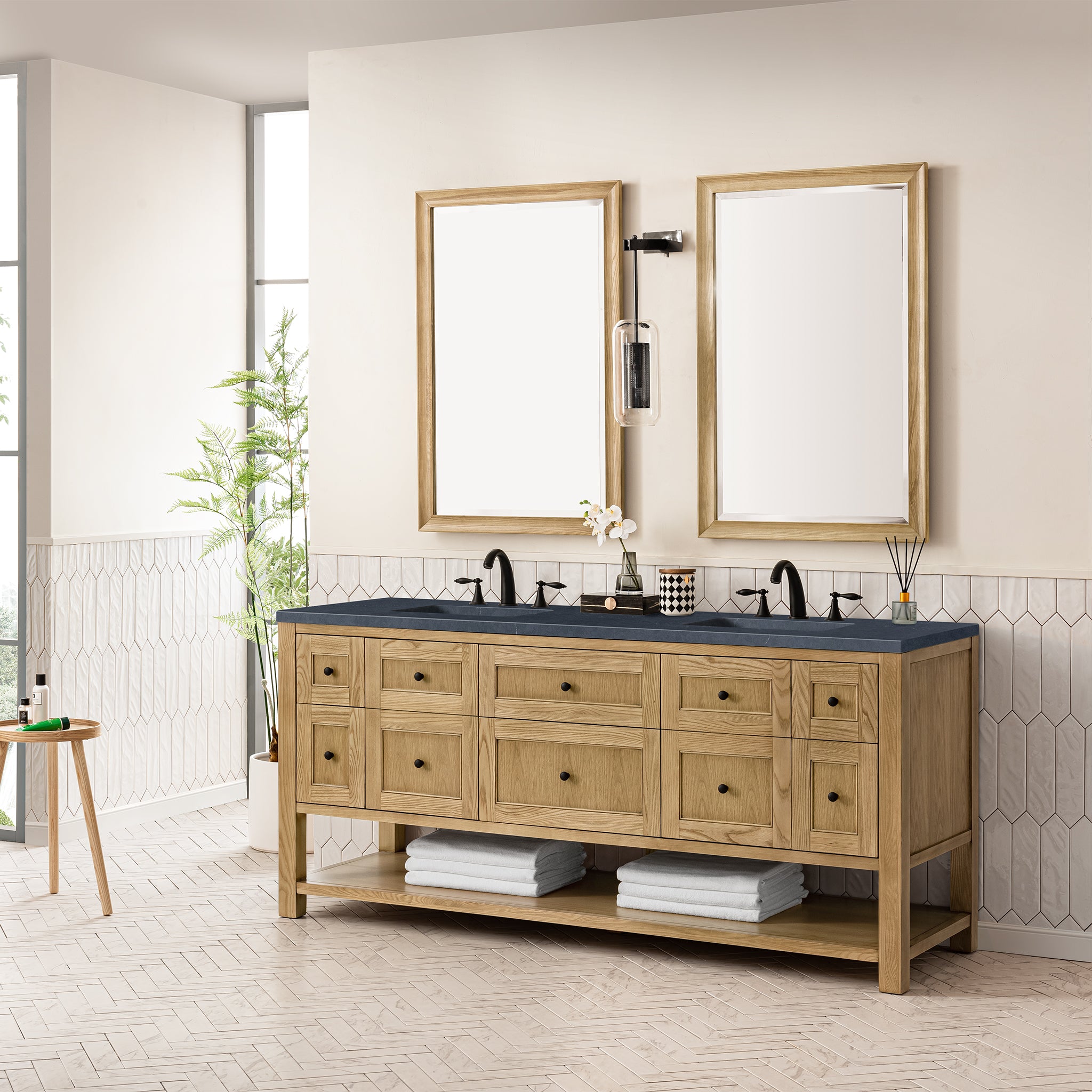James Martin Breckenridge 72" Double Vanity in Light Natural Oak with 3cm Countertop