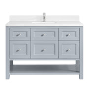 James Martin Breckenridge 48" Single Vanity in Serenity Blue with 3cm Countertop