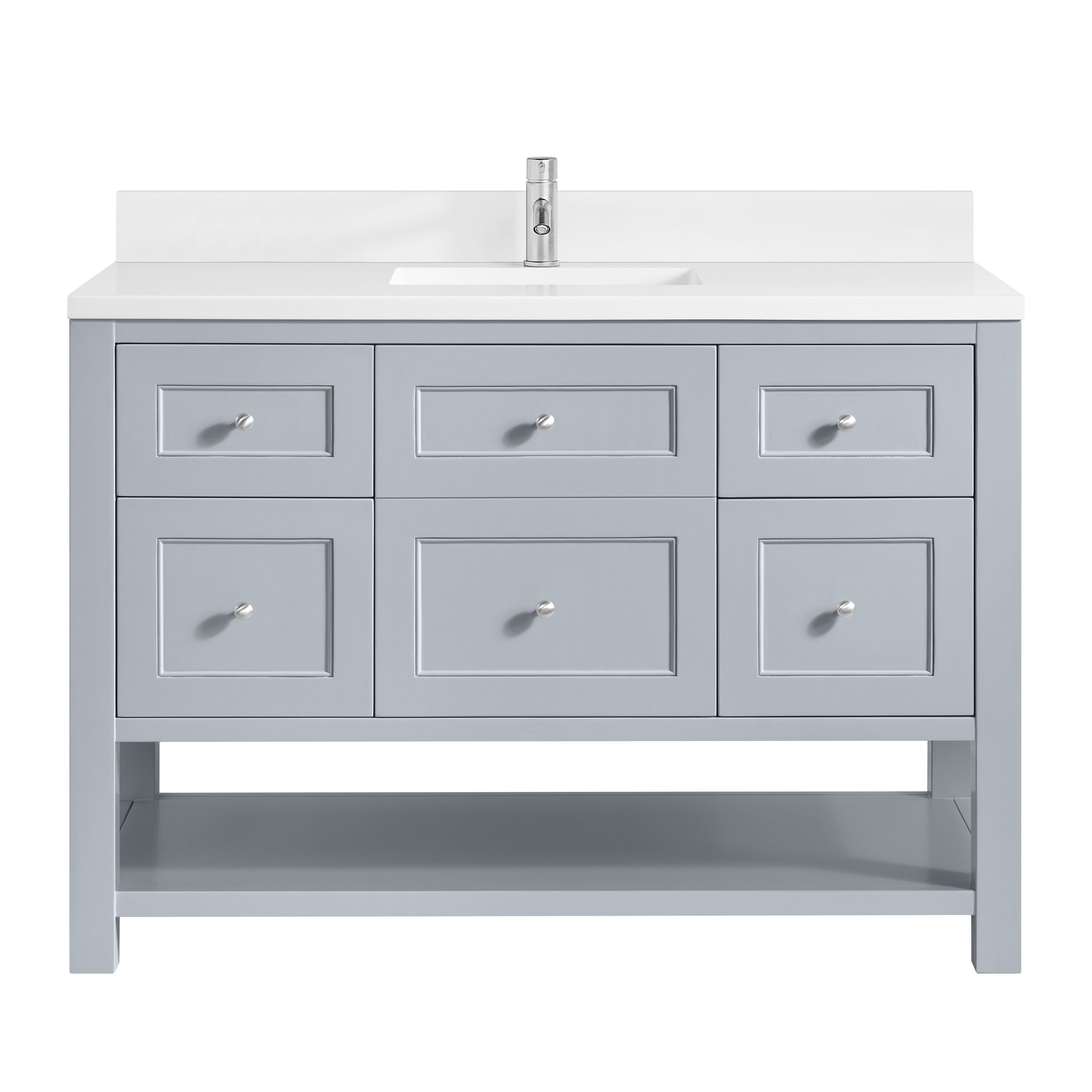 James Martin Breckenridge 48" Single Vanity in Serenity Blue with 3cm Countertop