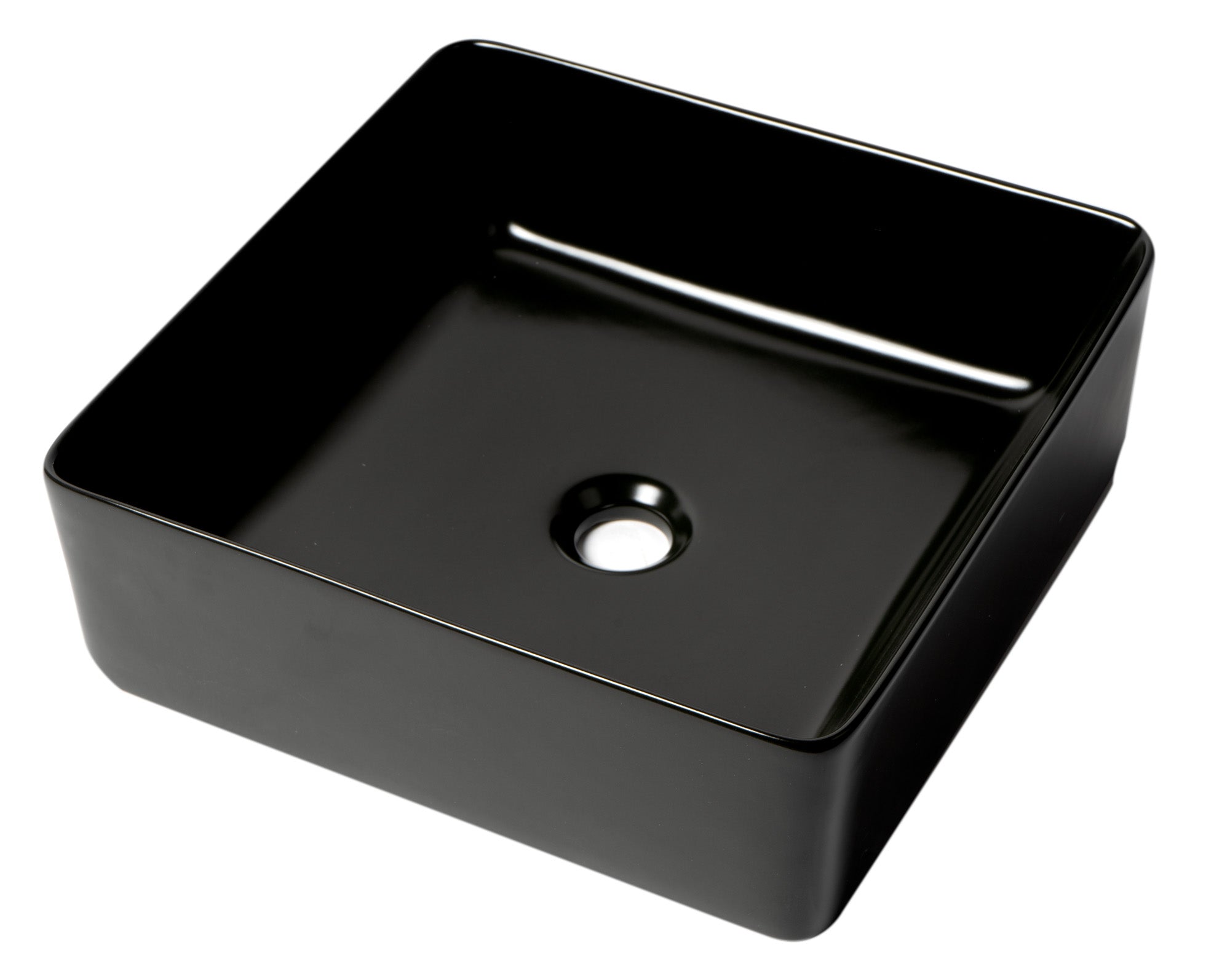 ALFI brand ABC903 16" Modern Square Above Mount Ceramic Sink