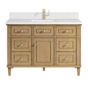 James Martin Lorelai 48" Single Vanity in Light Natural Oak with 3cm Countertop