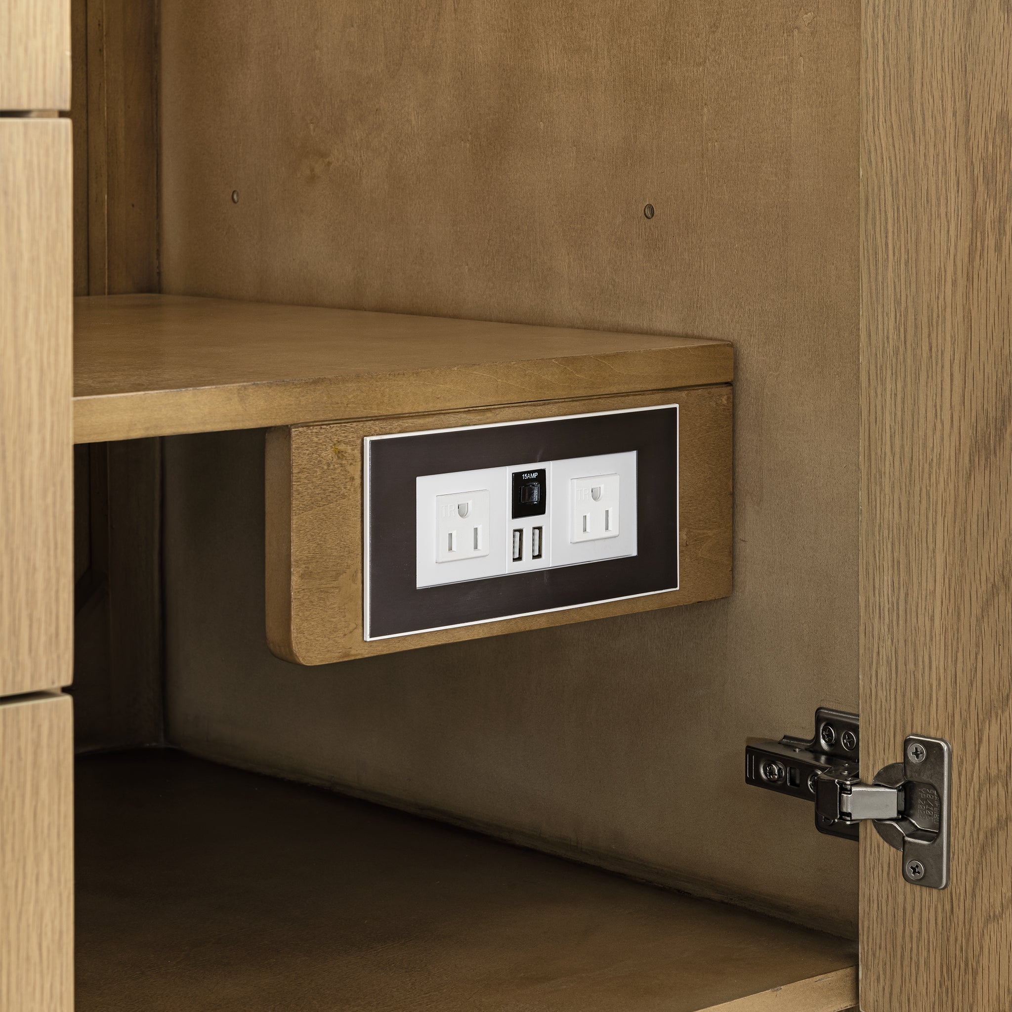 James Martin Hudson 60" Double Vanity in Light Natural Oak with 3cm Countertop
