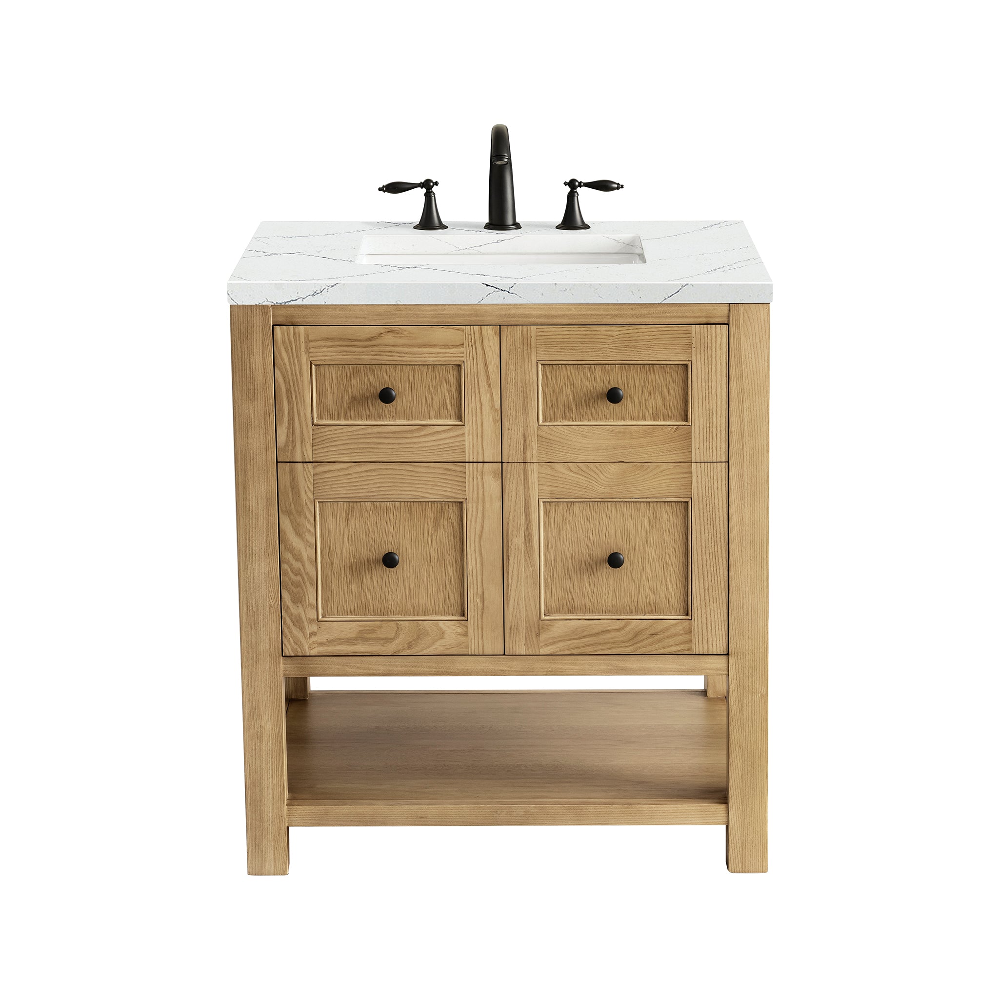 James Martin Breckenridge 30" Single Vanity in Light Natural Oak with 3cm Countertop