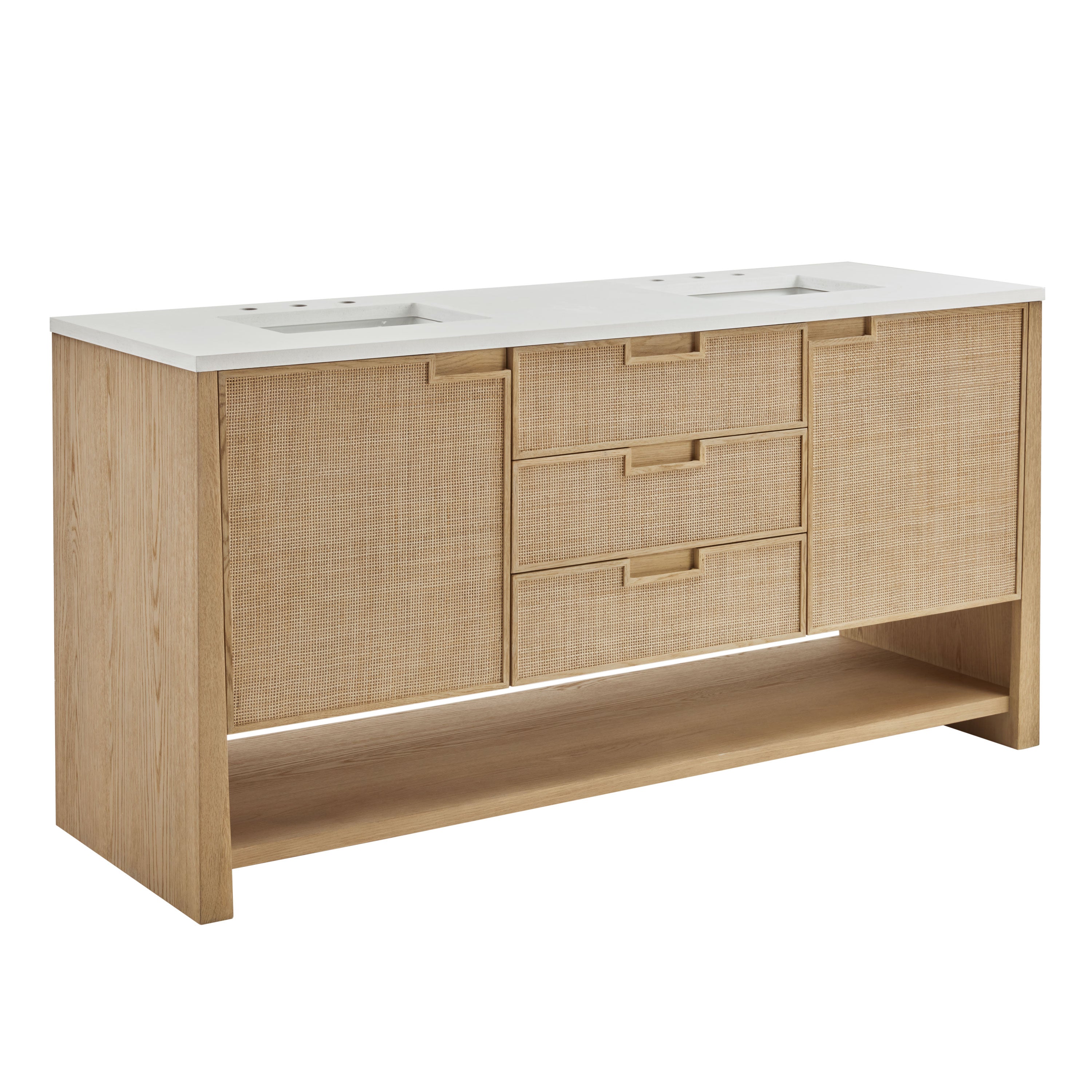 James Martin Solene 72" Double Vanity in Seaside Oak with 3cm Countertop