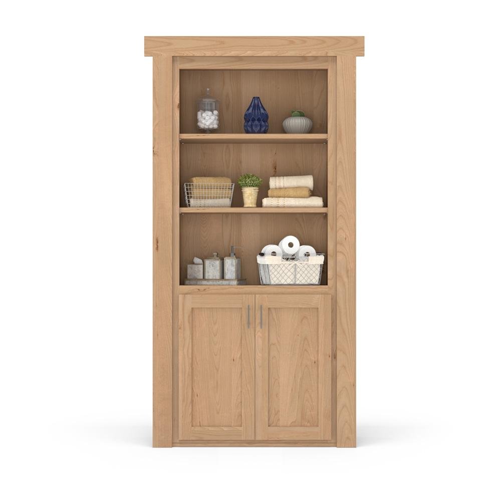 Hidden Flush Mount Knotty Alder Hamper Door by Murphy Door