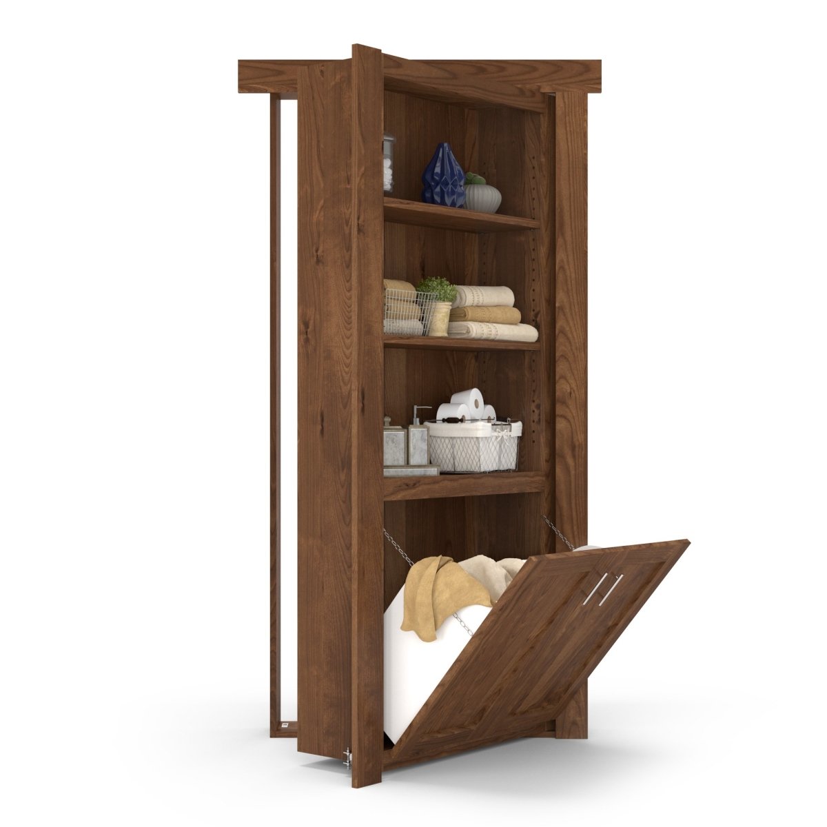 Hidden Flush Mount Knotty Alder Hamper Door by Murphy Door