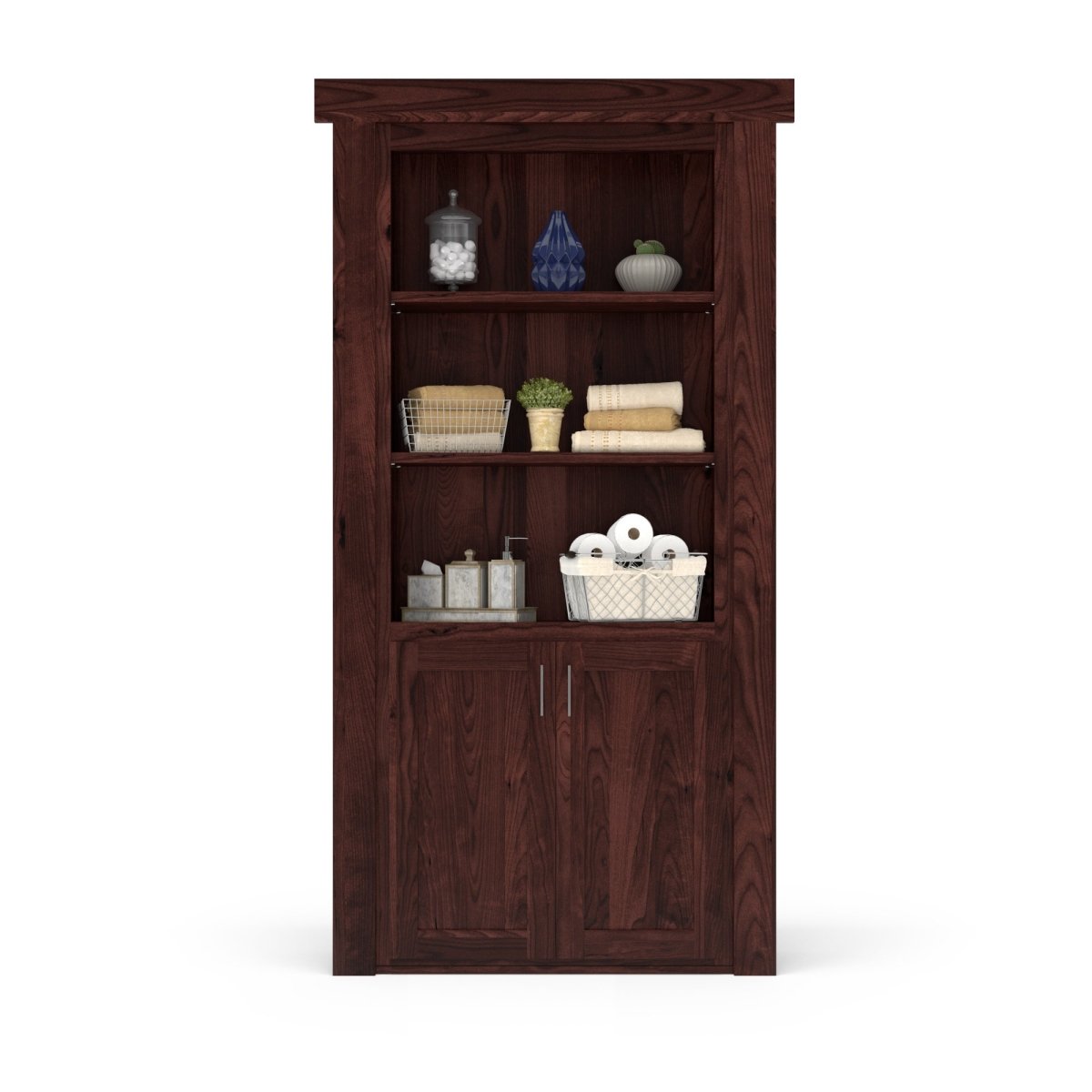 Hidden Flush Mount Knotty Alder Hamper Door by Murphy Door