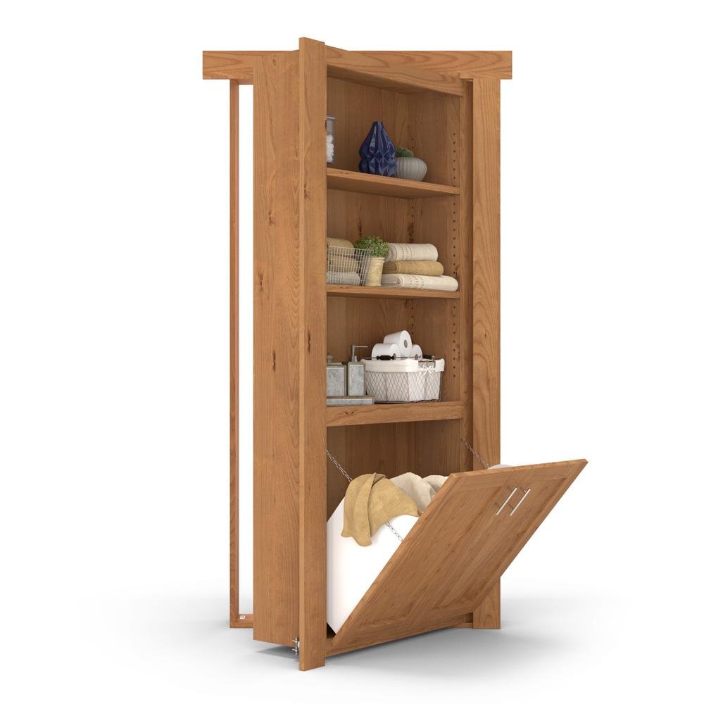 Hidden Flush Mount Knotty Alder Hamper Door by Murphy Door