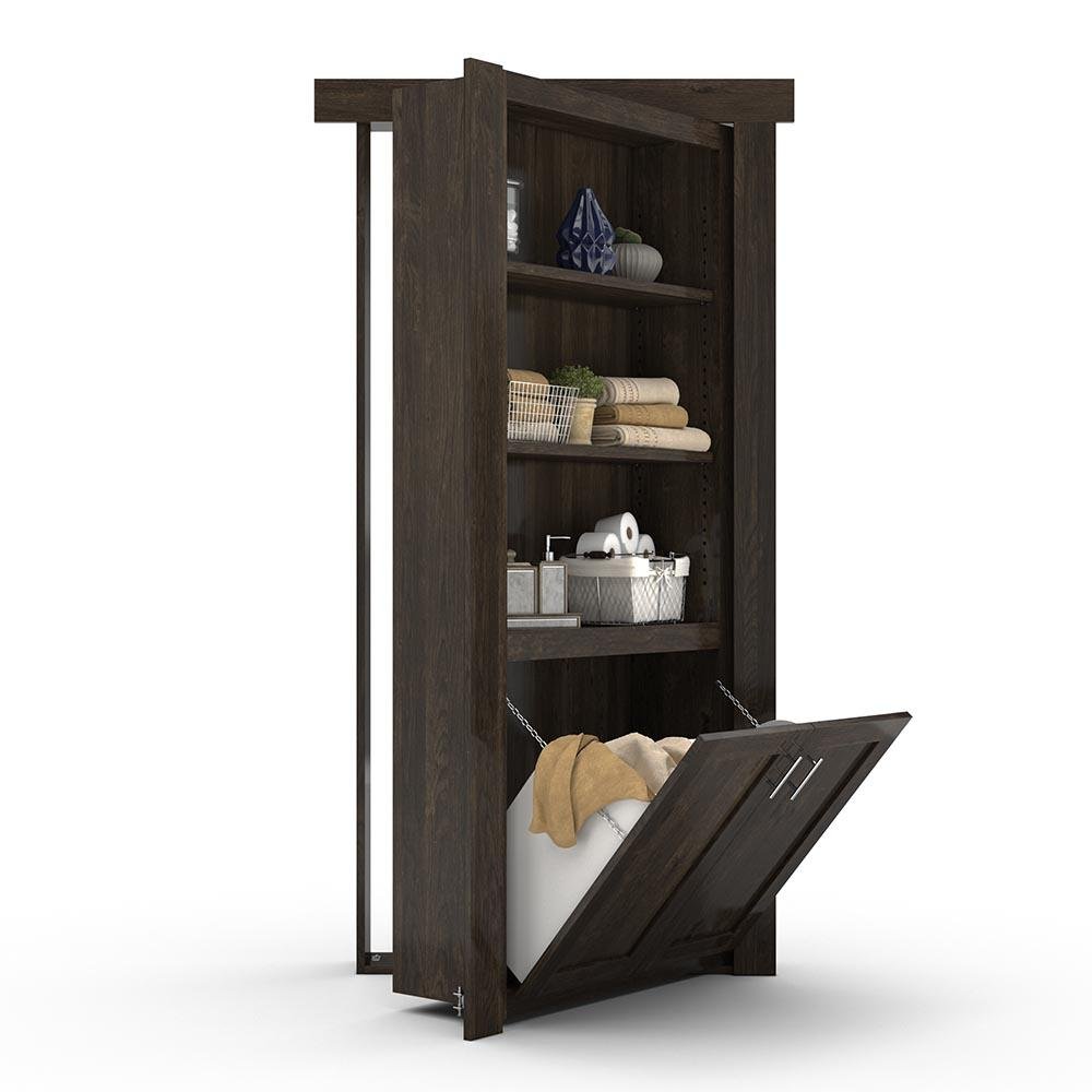 Hidden Flush Mount Knotty Alder Hamper Door by Murphy Door
