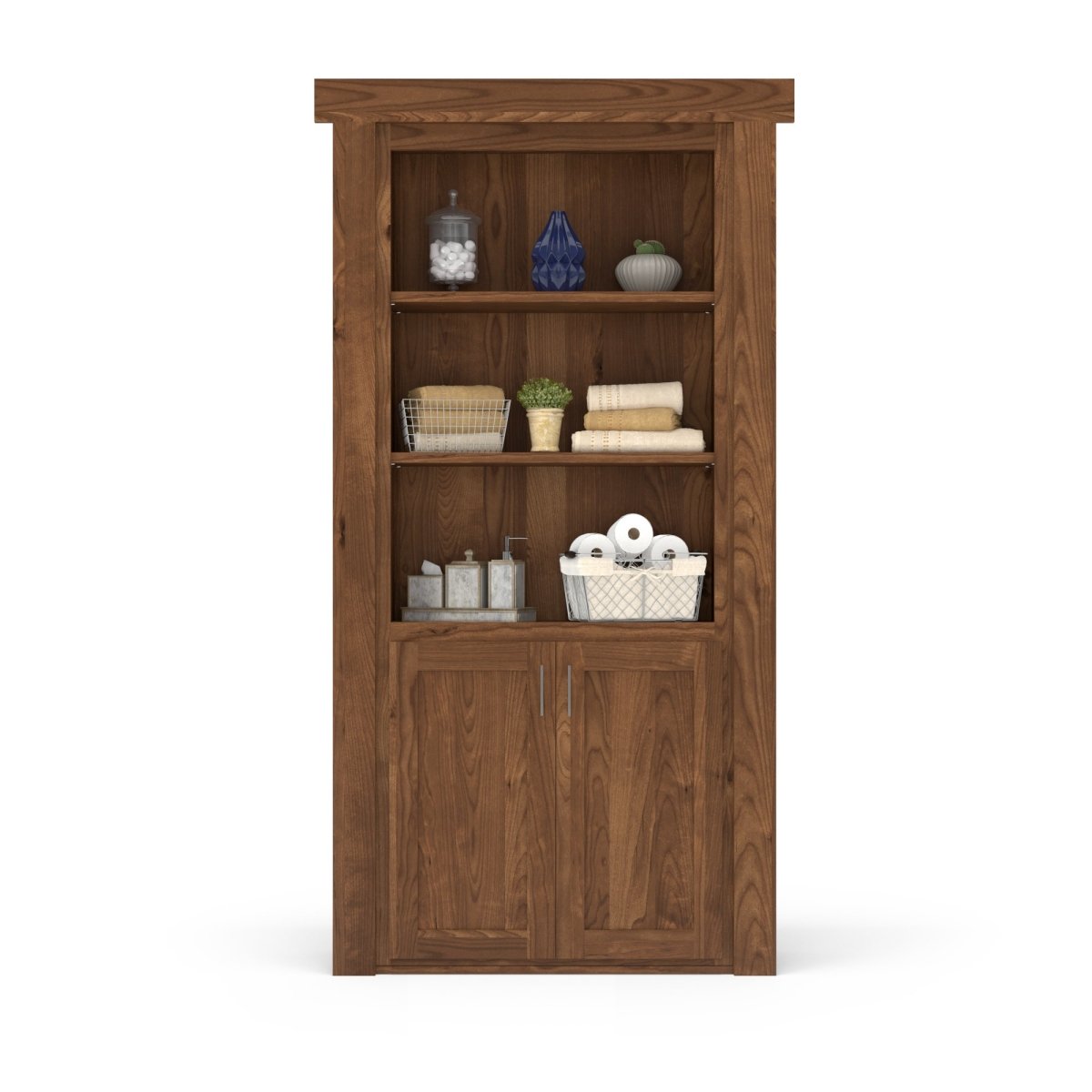 Hidden Flush Mount Knotty Alder Hamper Door by Murphy Door