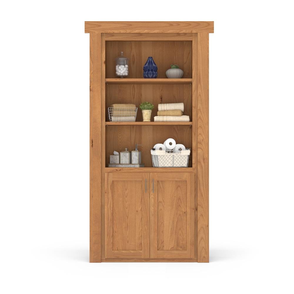 Hidden Flush Mount Knotty Alder Hamper Door by Murphy Door