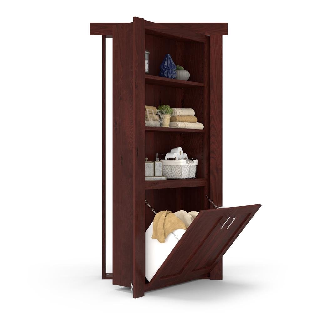 Hidden Flush Mount Knotty Alder Hamper Door by Murphy Door