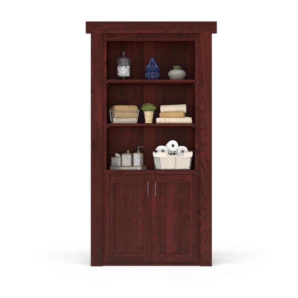 Hidden Flush Mount Knotty Alder Hamper Door by Murphy Door